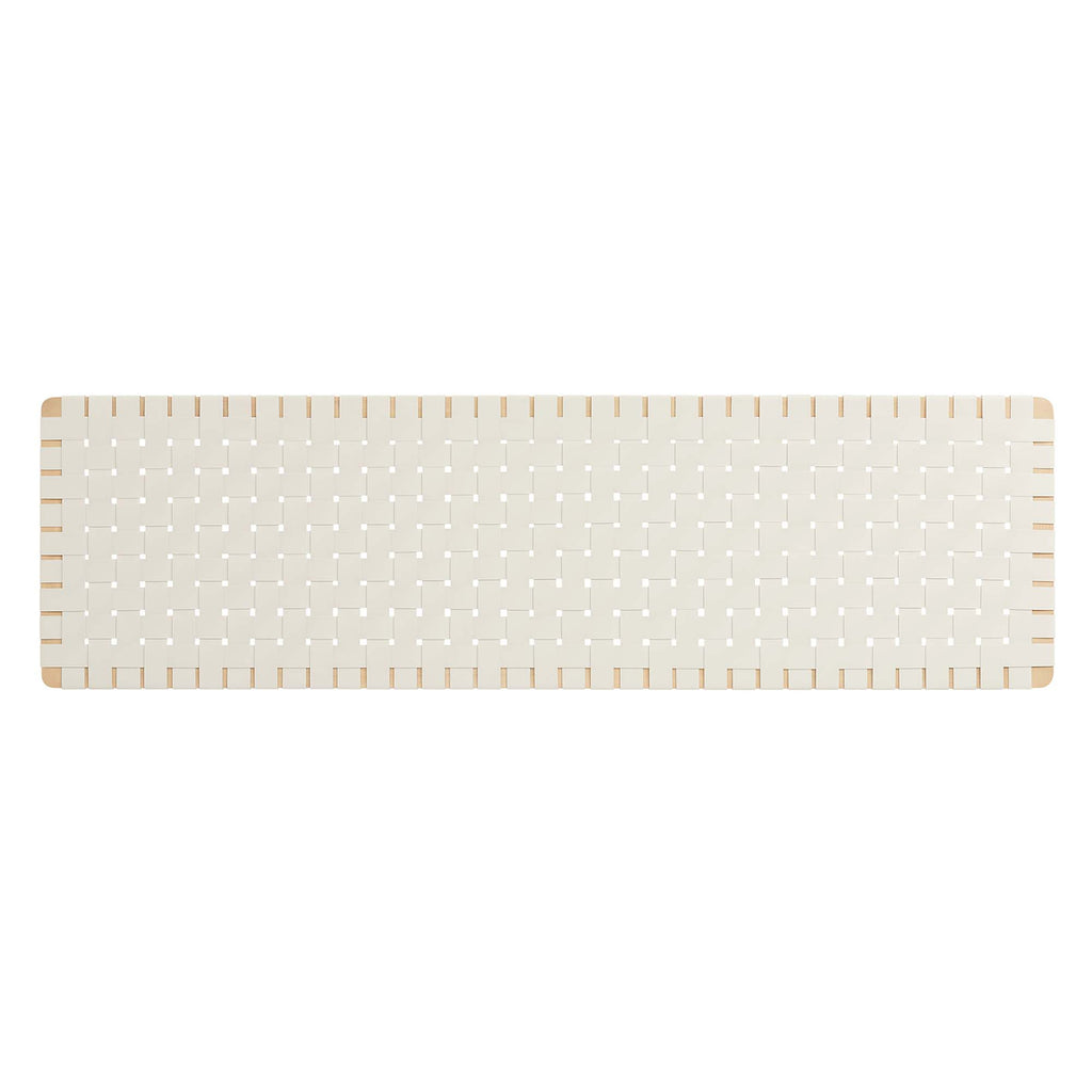 Sparta Weave Wall-Mount Vegan Leather King Headboard - Natural Beige