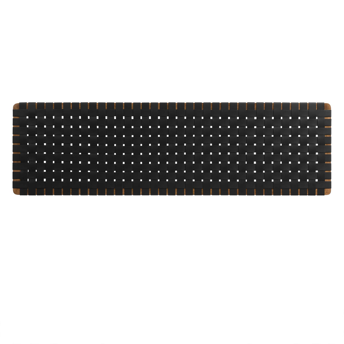 Sparta Weave Wall-Mount Vegan Leather King Headboard - Walnut Black