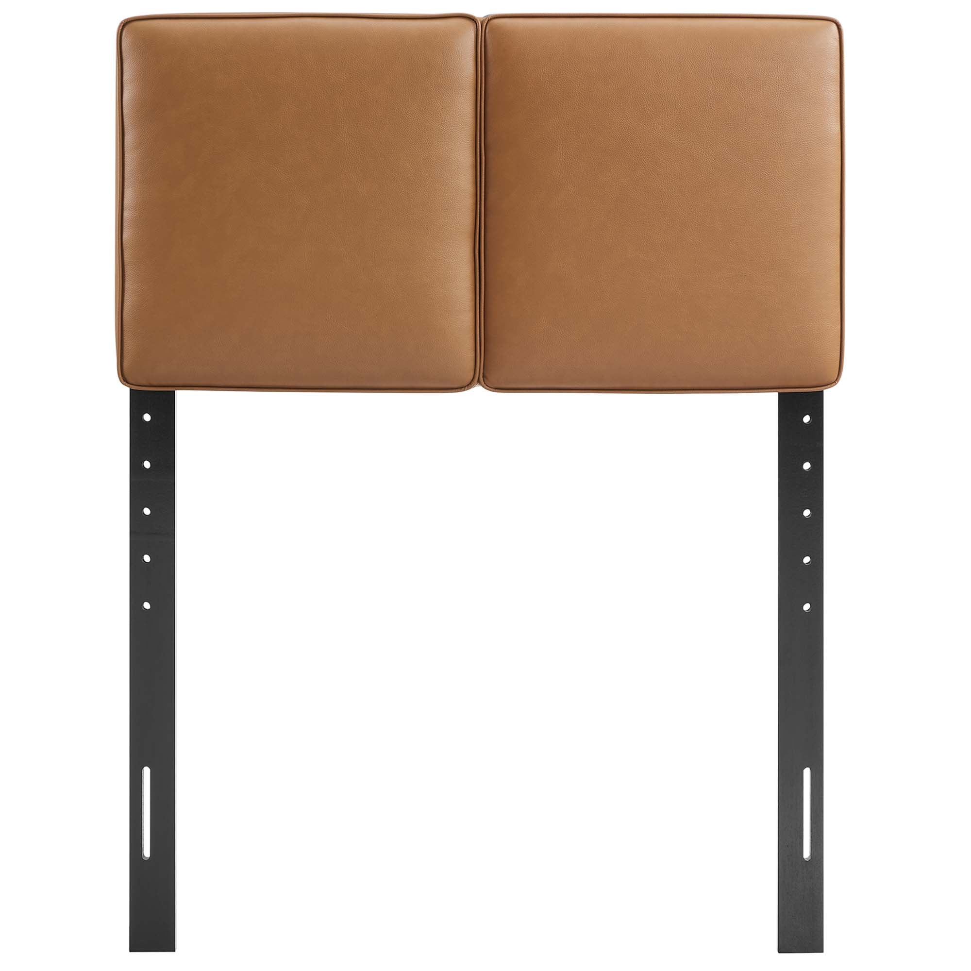 Lindee Vegan Leather Twin Headboard - Tan