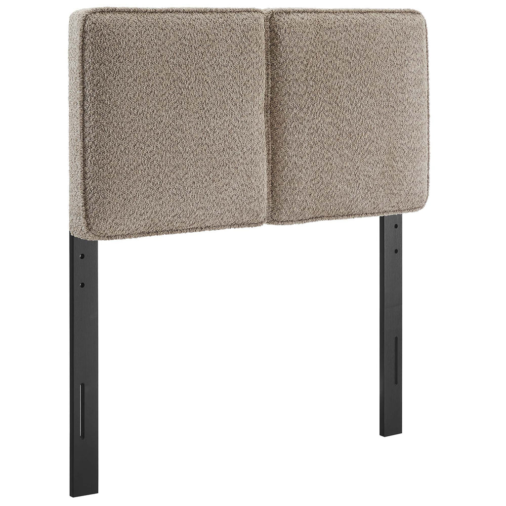 Lindee Boucle Fabric Twin Headboard - Oatmeal