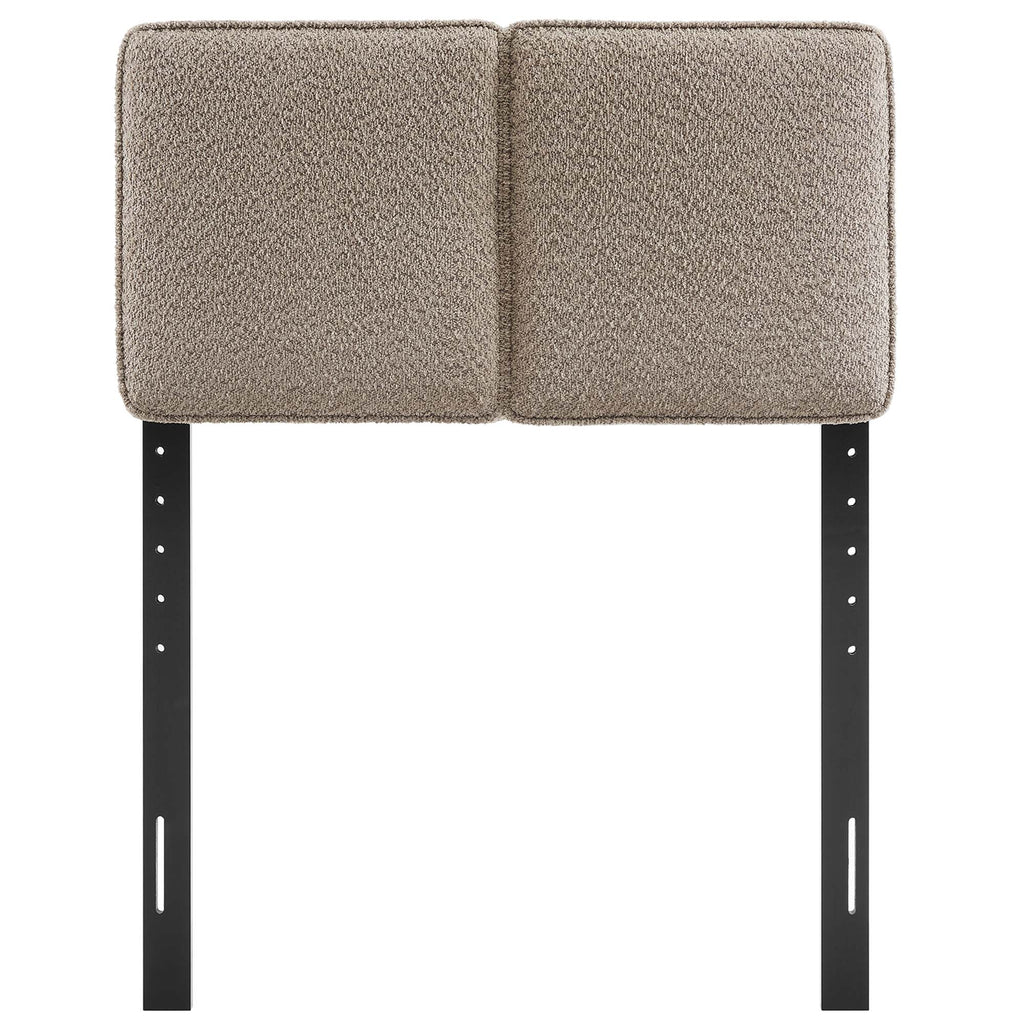 Lindee Boucle Fabric Twin Headboard - Oatmeal