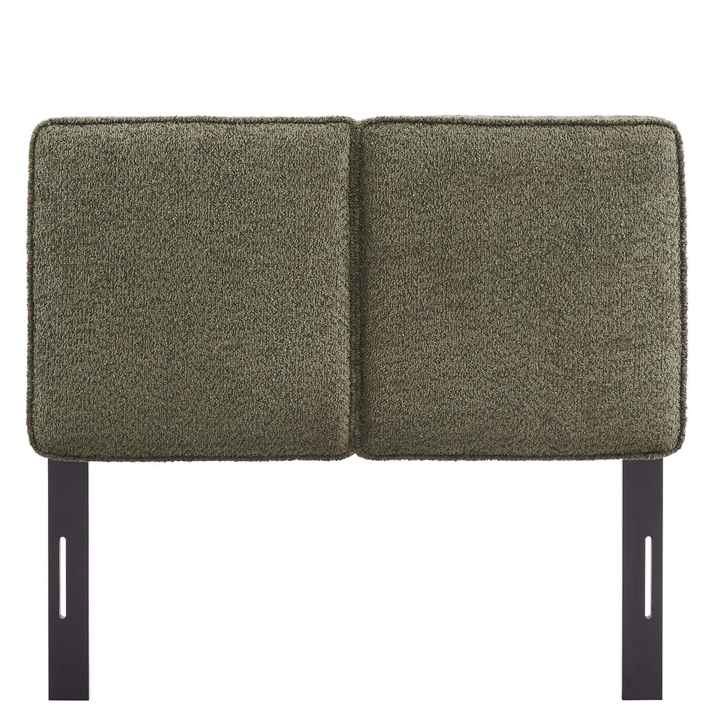 Lindee Boucle Fabric Twin Headboard - Sage