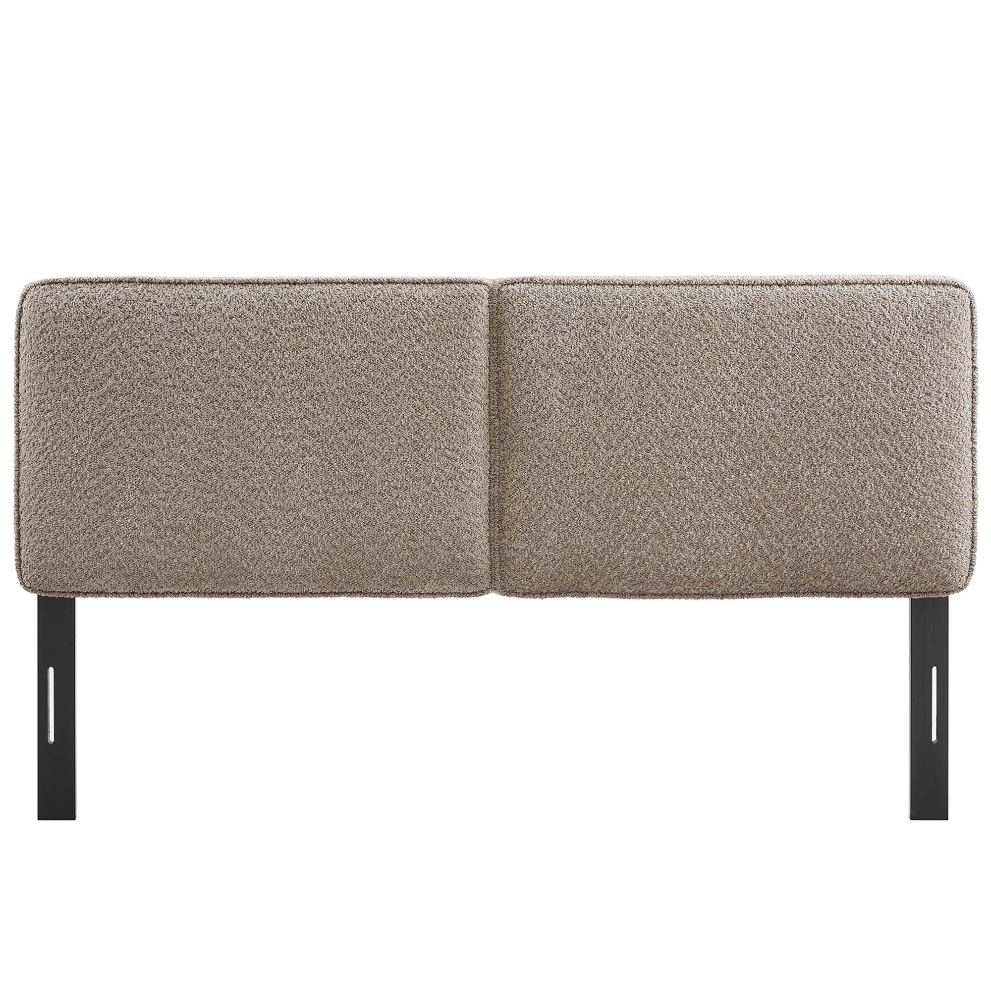 Lindee Boucle Fabric Full Headboard - Oatmeal