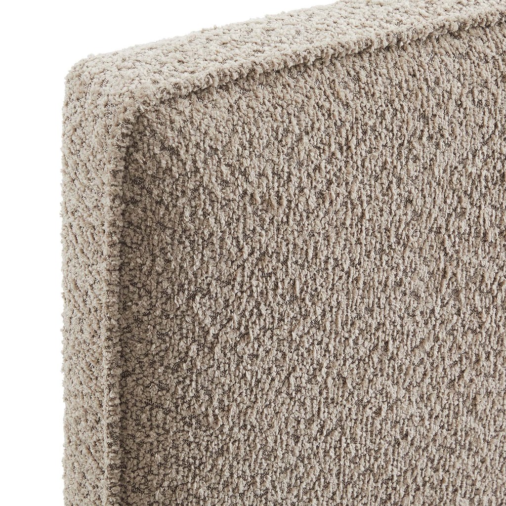 Lindee Boucle Fabric Full Headboard - Oatmeal