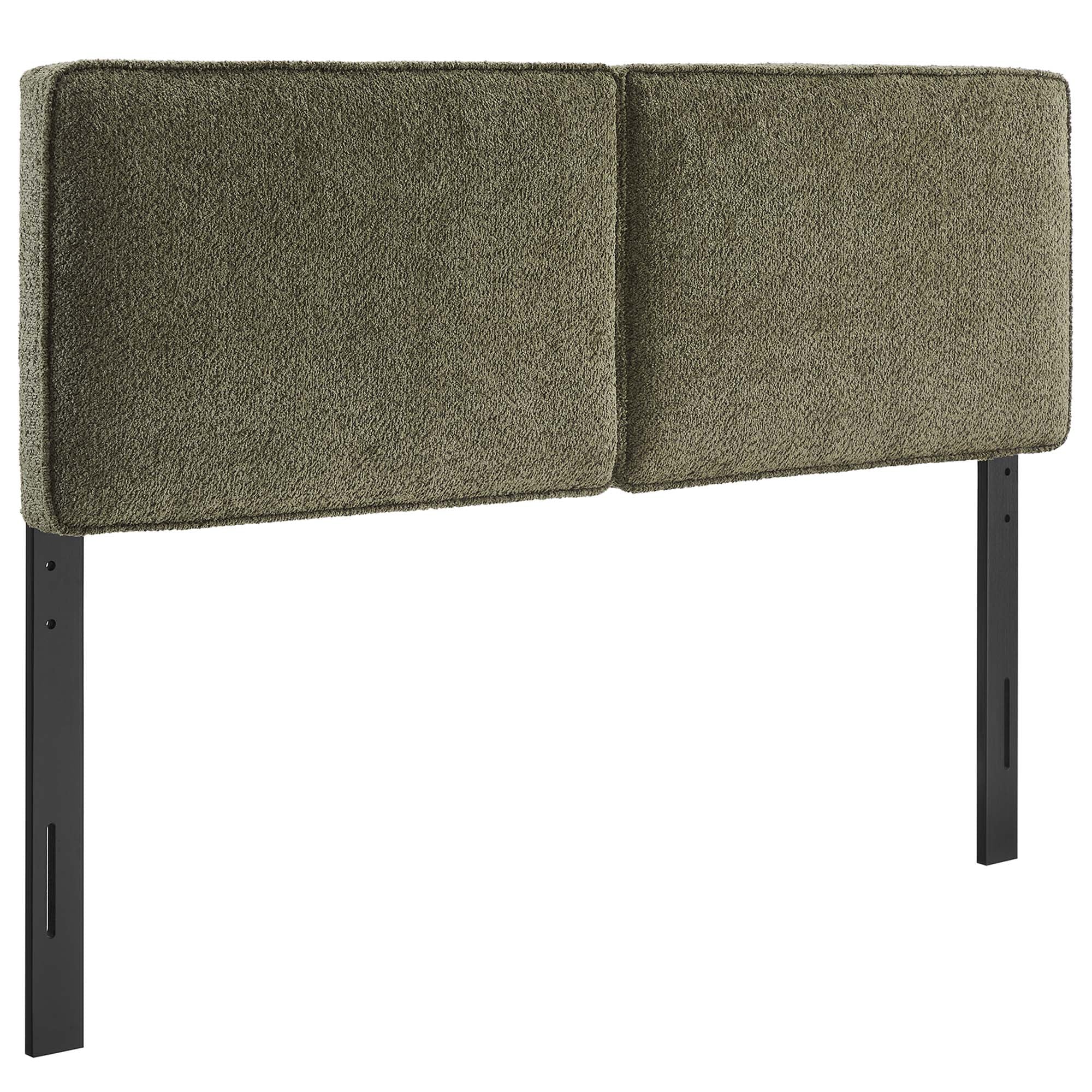 Lindee Boucle Fabric Full Headboard - Sage