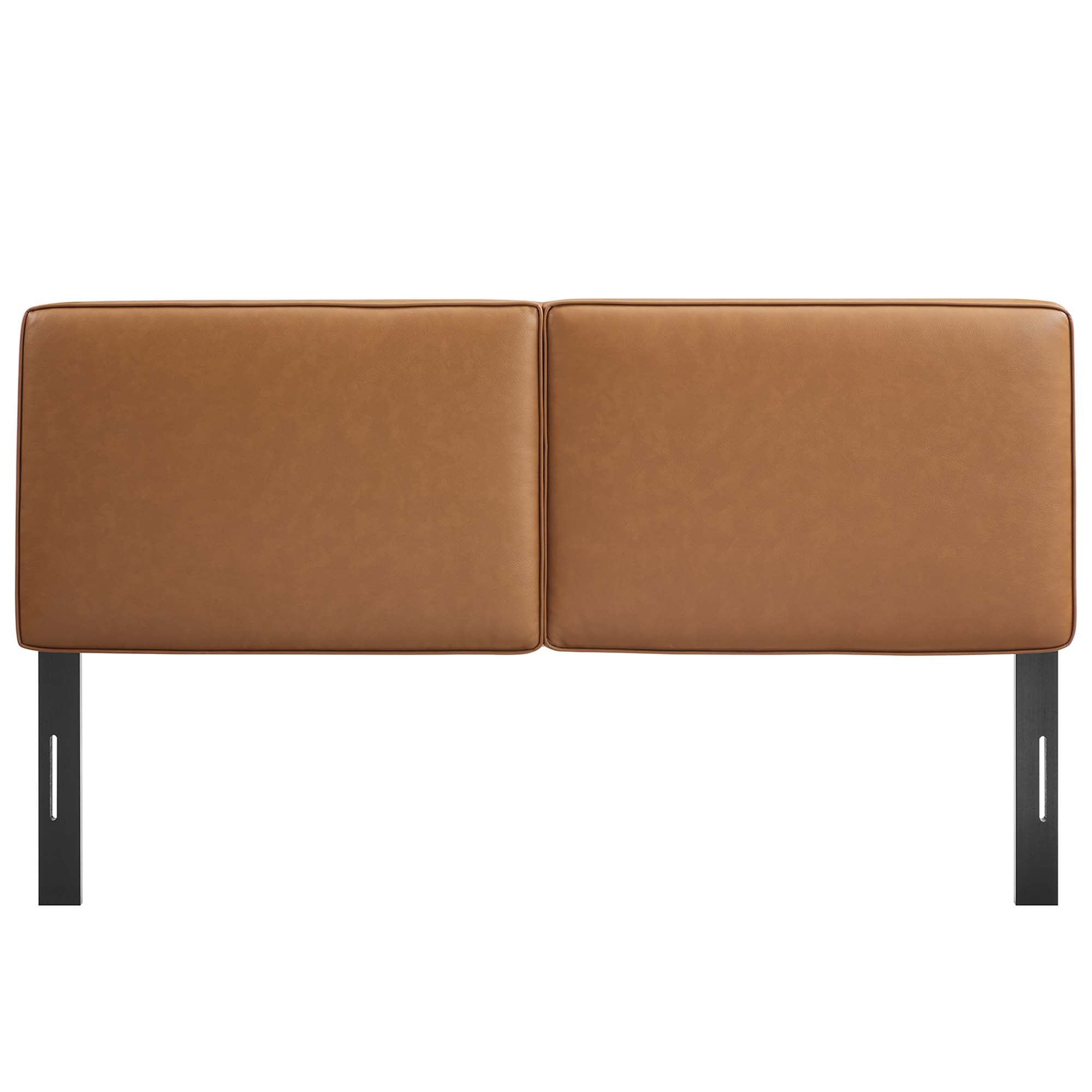 Lindee Vegan Leather Queen Headboard - Tan