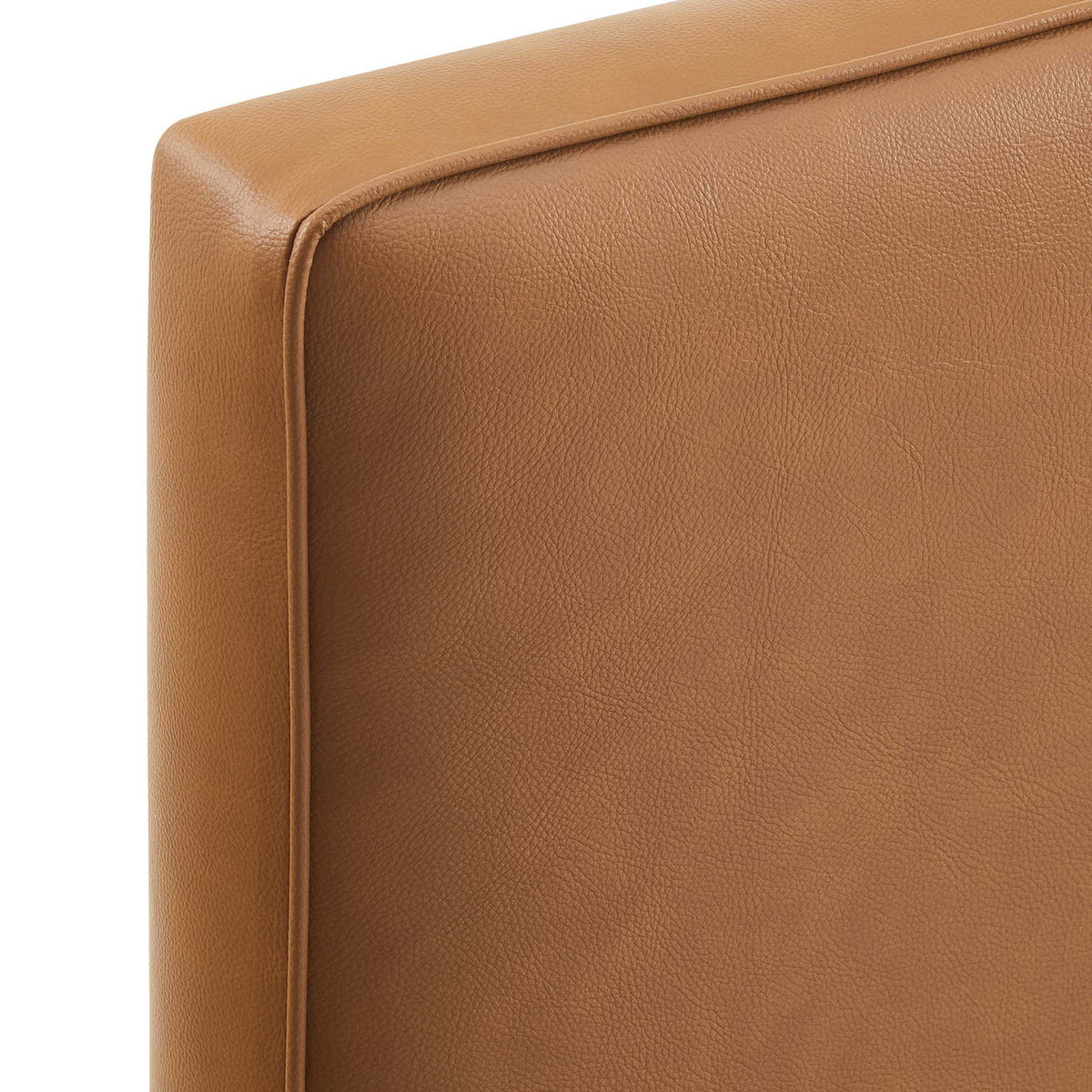 Lindee Vegan Leather Queen Headboard - Tan