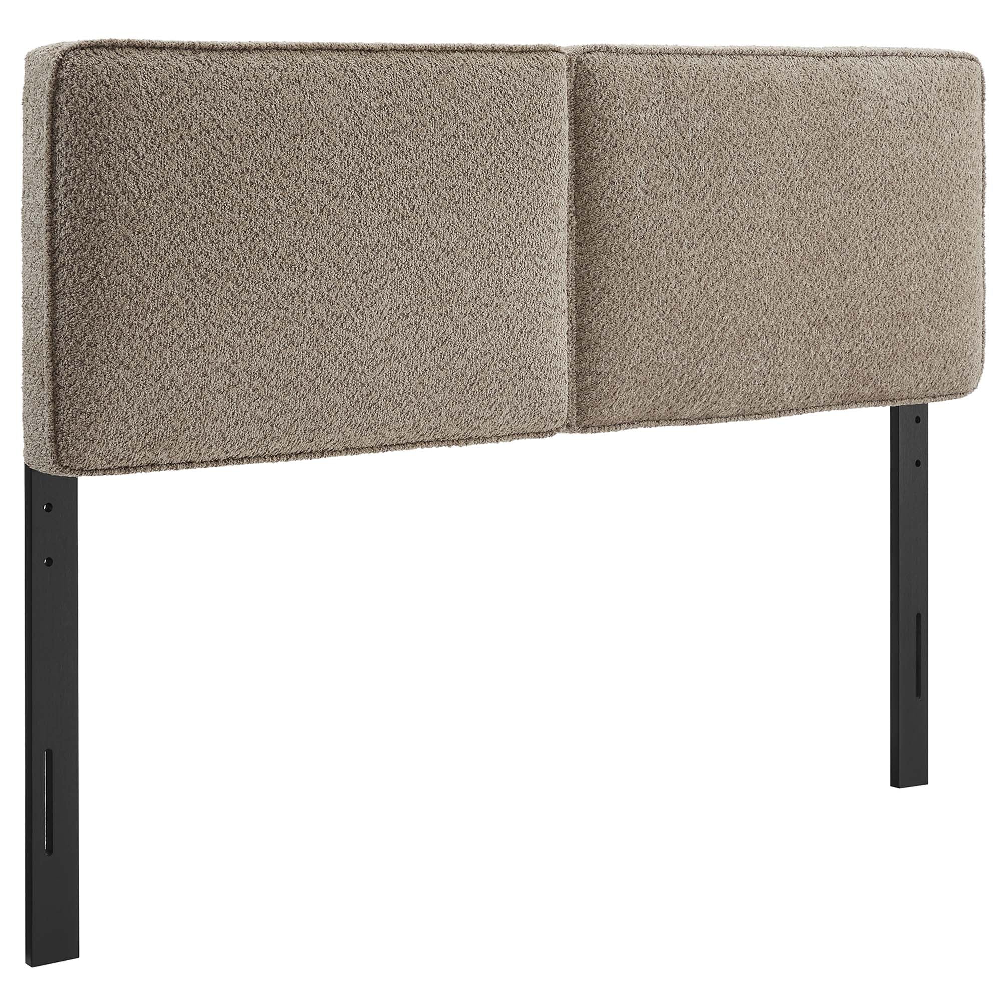 Lindee Boucle Fabric Queen Headboard - Oatmeal