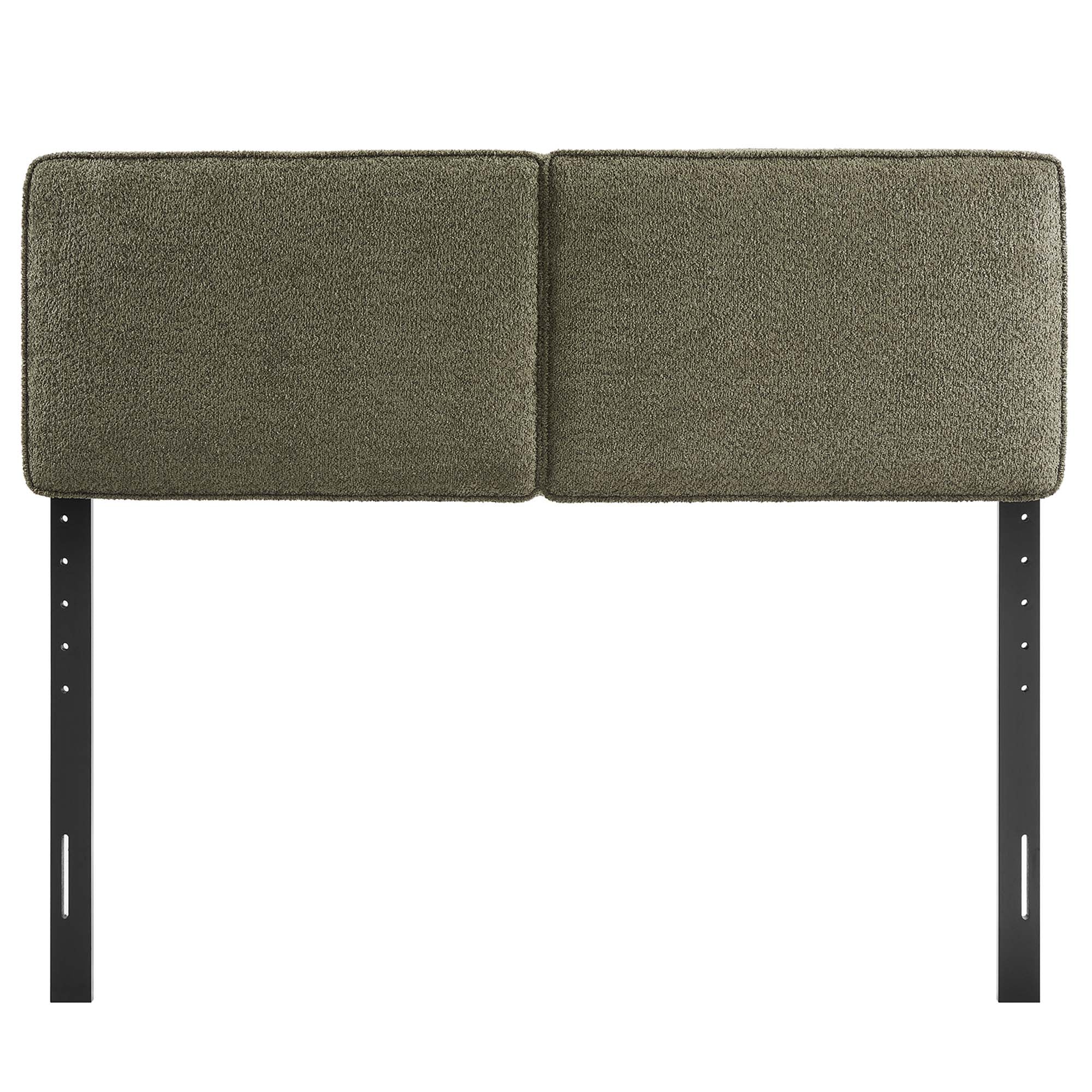 Lindee Boucle Fabric Queen Headboard - Sage