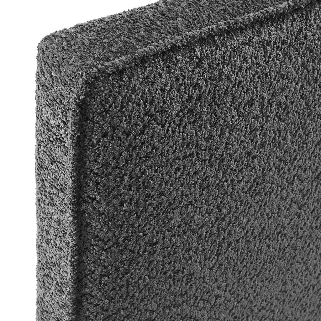Lindee Boucle Fabric Queen Headboard - Slate