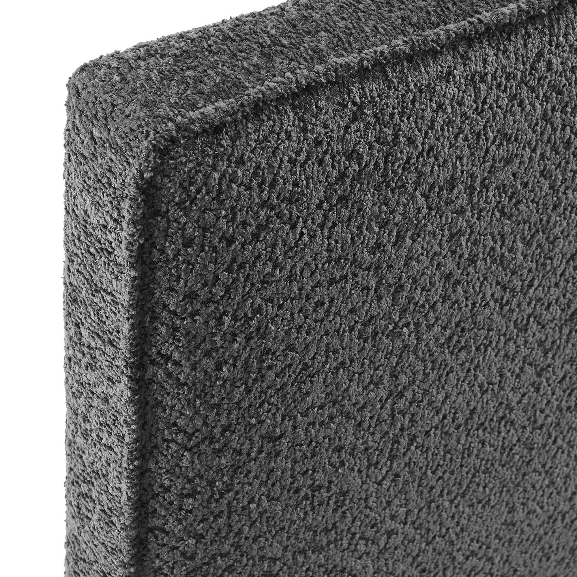 Lindee Boucle Fabric King Headboard - Slate