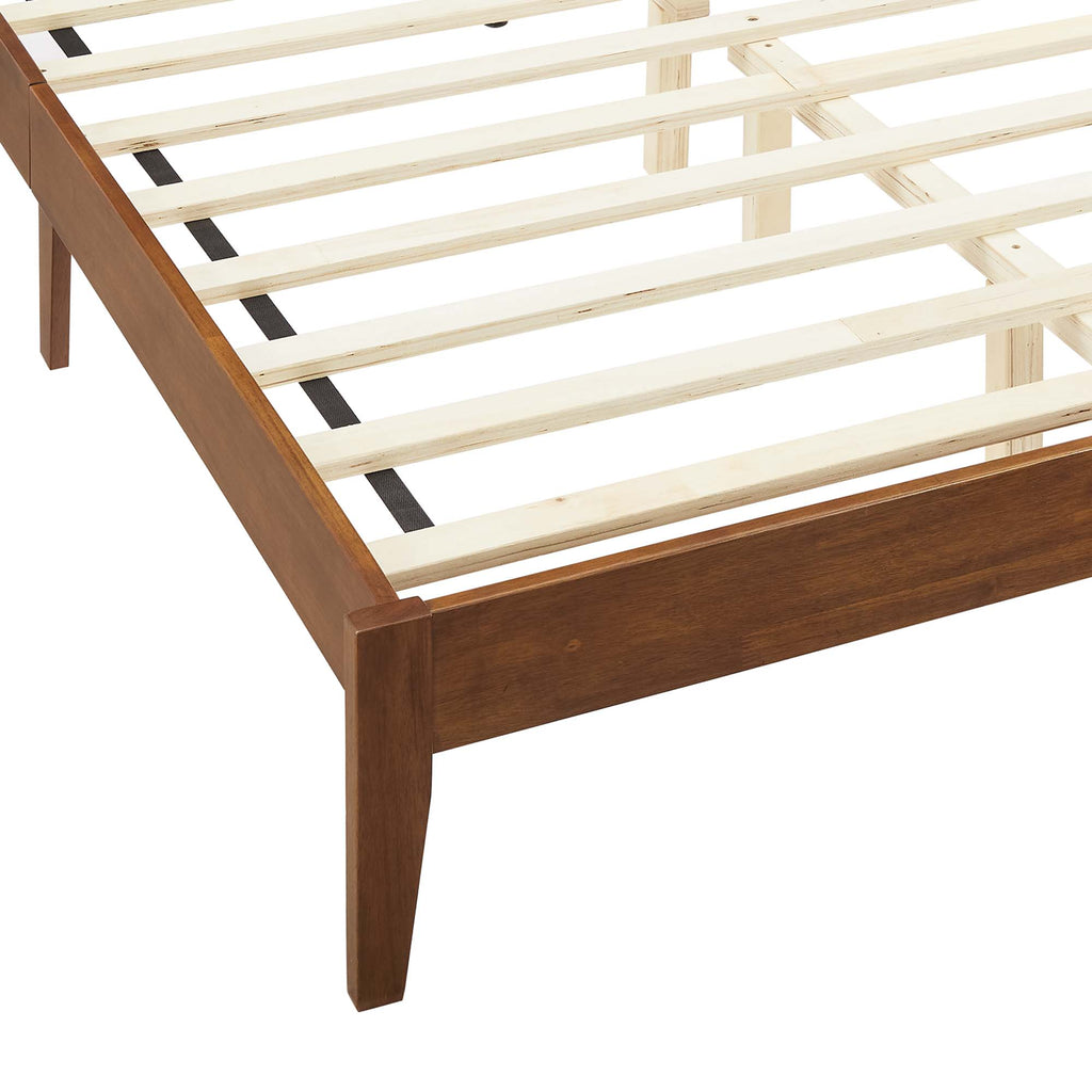 Sirocco Rattan and Wood Full Platform Bed - Walnut