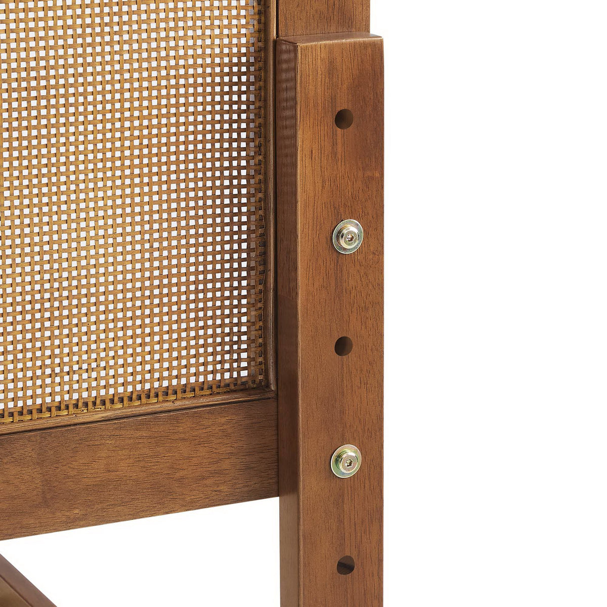 Sirocco Rattan and Wood Full Platform Bed - Walnut