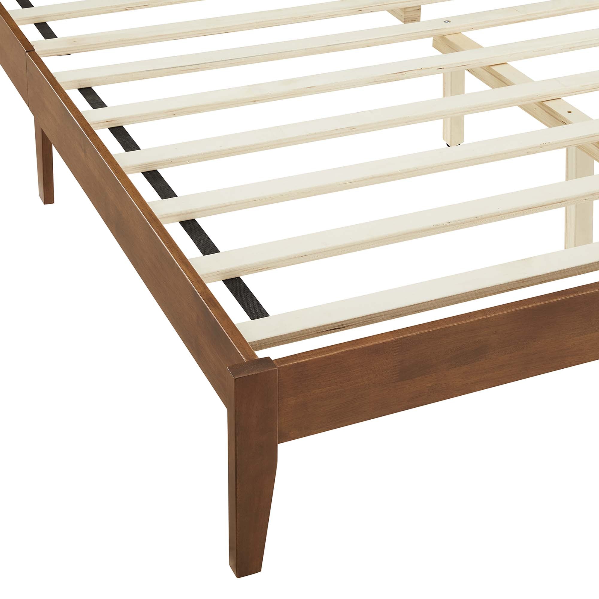 Sirocco Rattan and Wood Queen Platform Bed - Walnut