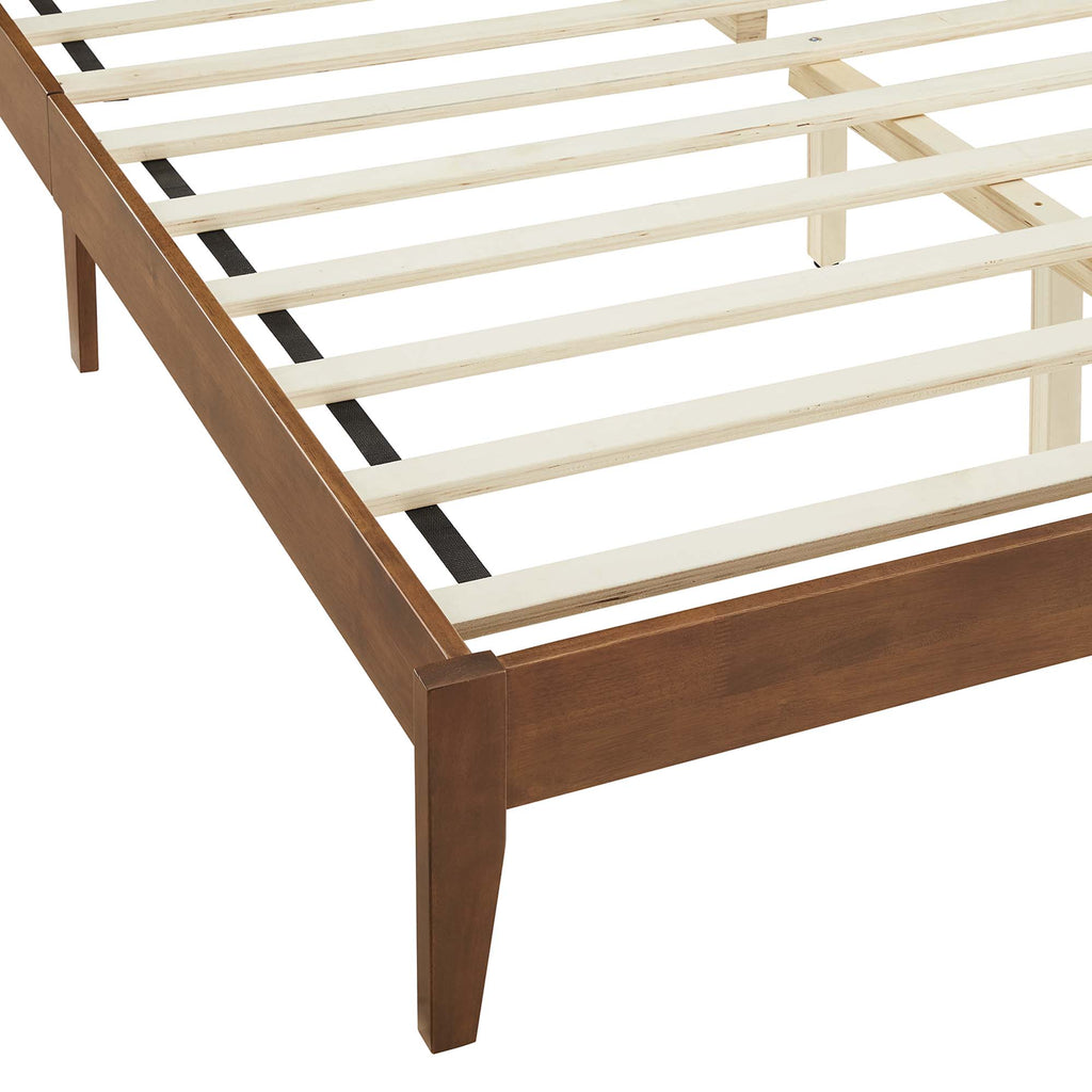 Sirocco Rattan and Wood King Platform Bed - Walnut