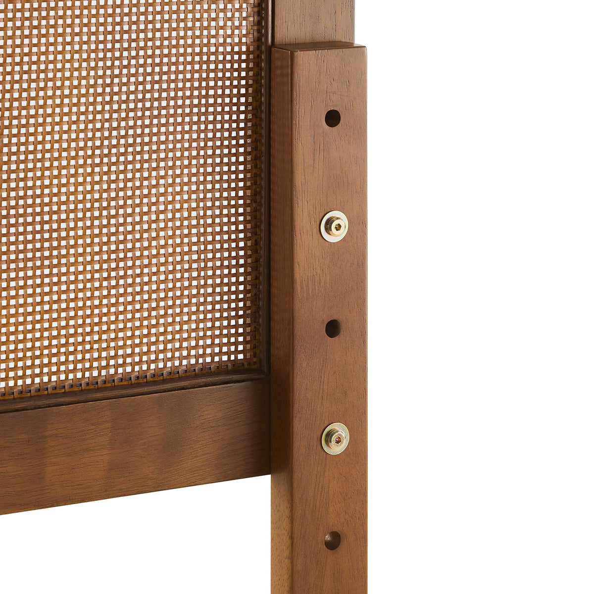 Sirocco Rattan and Wood King Platform Bed - Walnut
