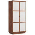 Capri 70" Tall Wood Grain Storage Cabinet - Walnut