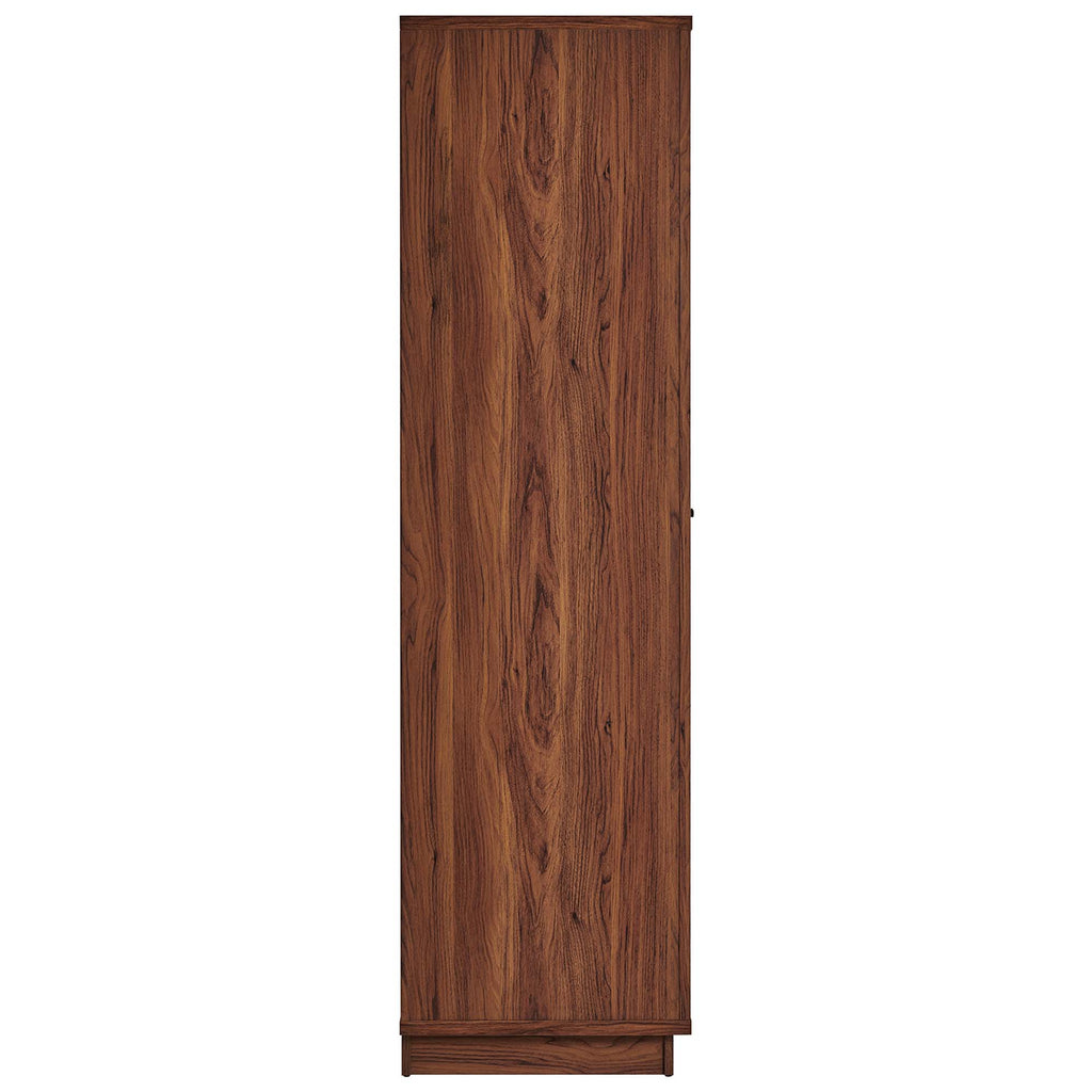 Capri 70" Tall Wood Grain Storage Cabinet - Walnut