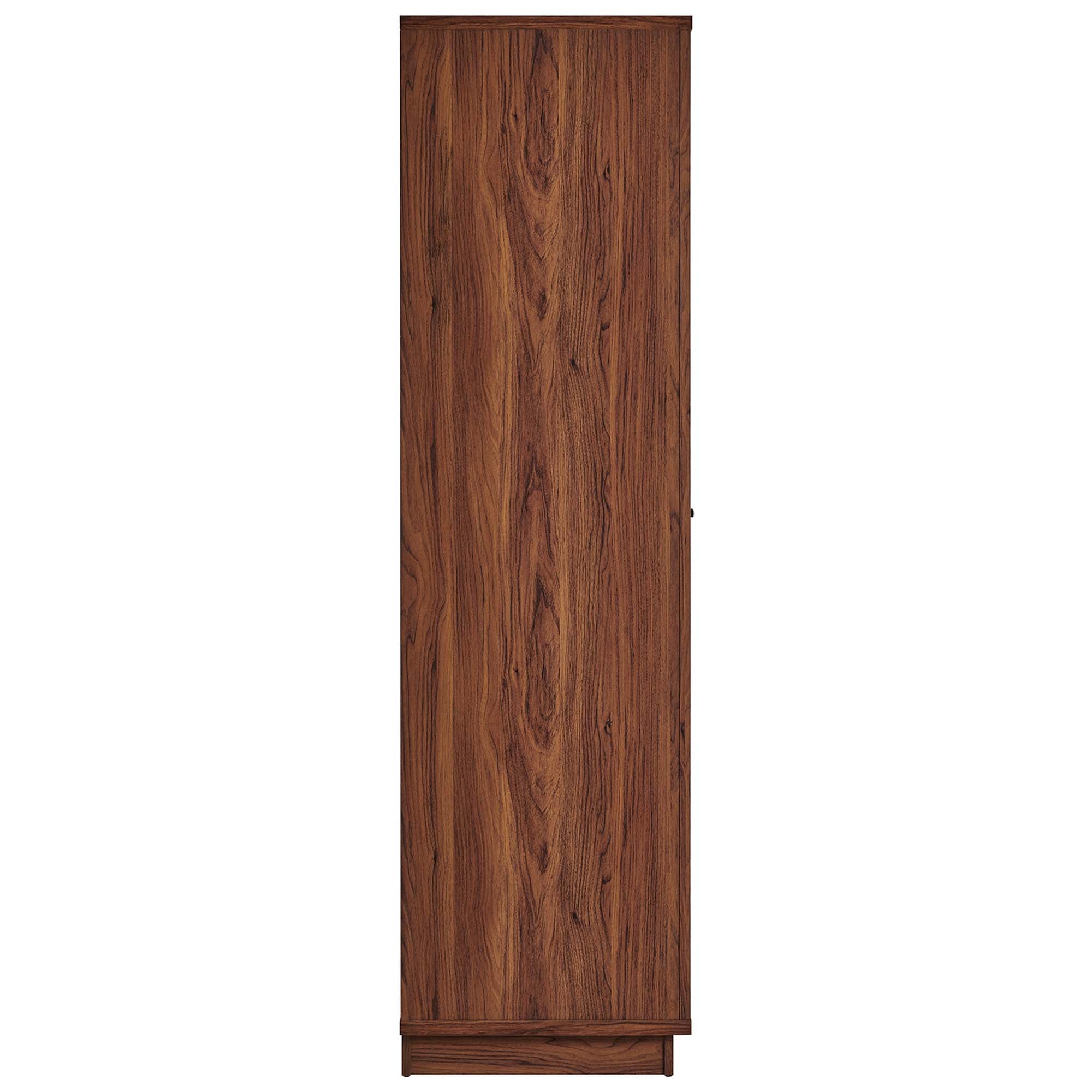 Capri 70" Tall Wood Grain Storage Cabinet - Walnut