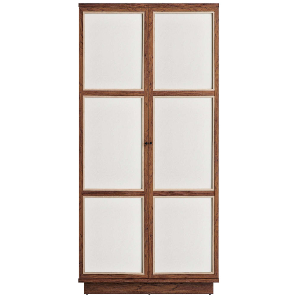Capri 70" Tall Wood Grain Storage Cabinet - Walnut