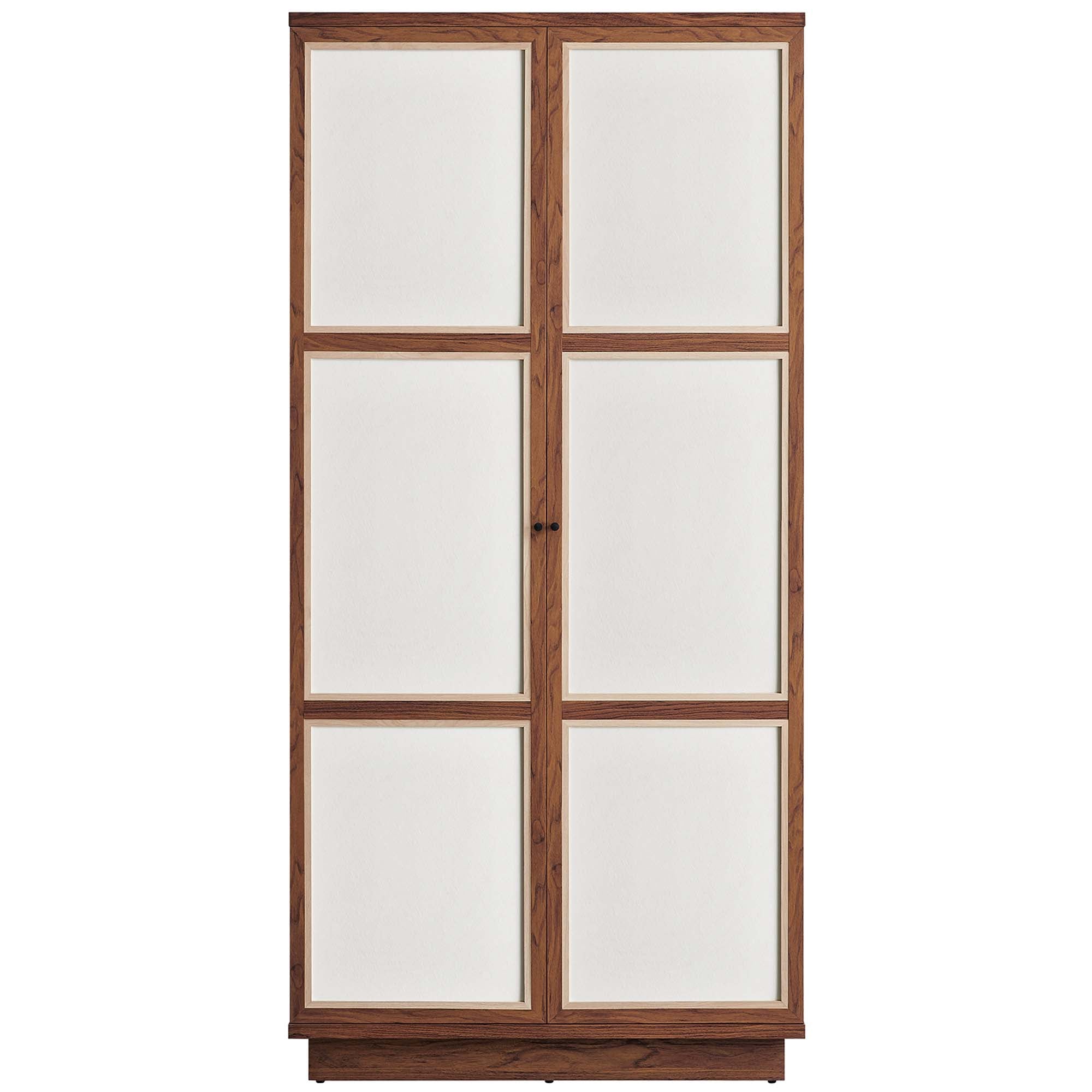 Capri 70" Tall Wood Grain Storage Cabinet - Walnut