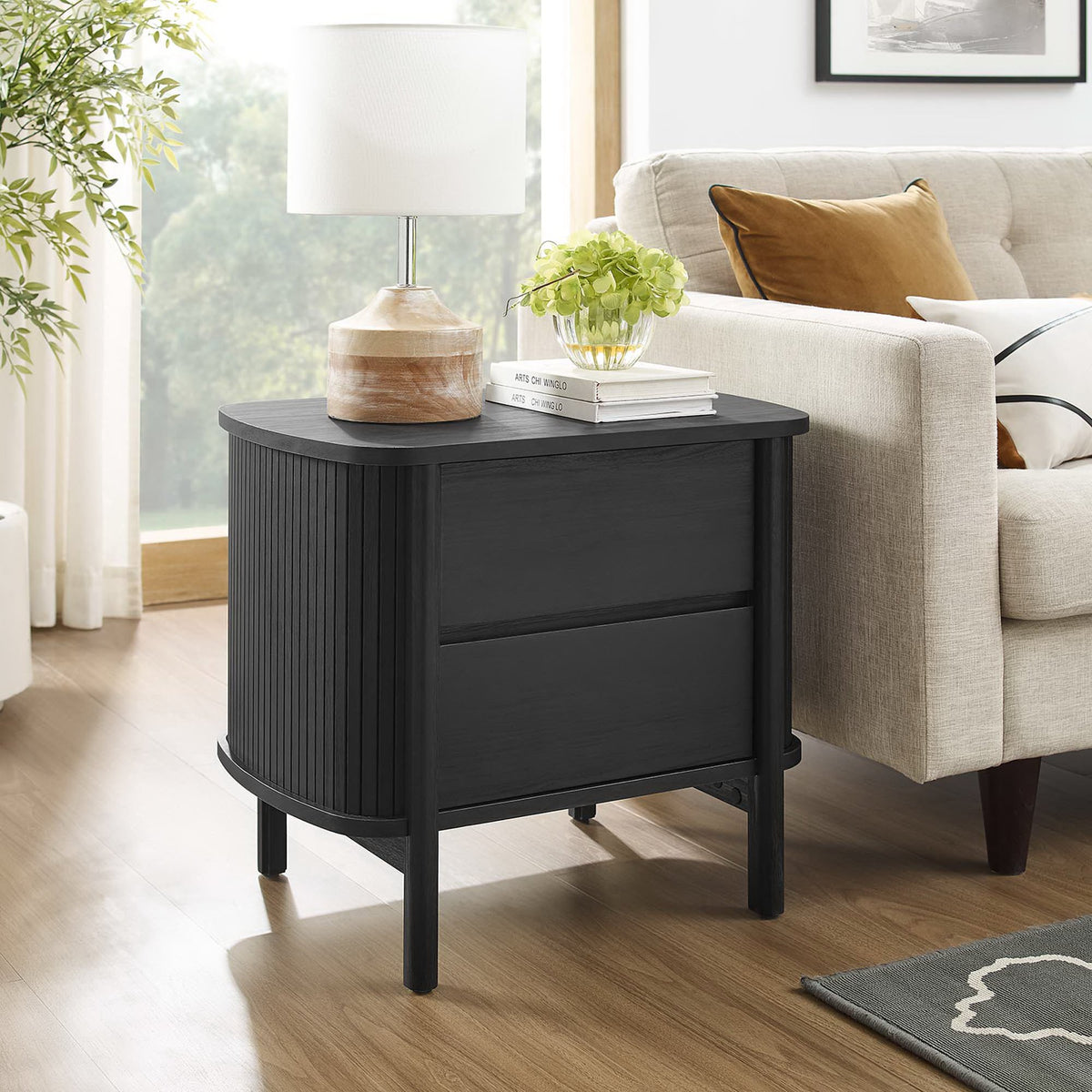 Cadence 2-Drawer Nightstand - Black
