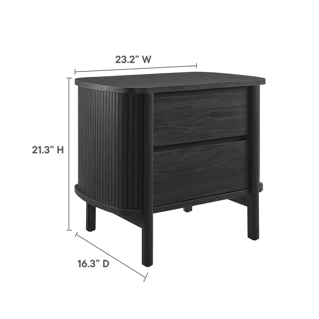 Cadence 2-Drawer Nightstand - Black