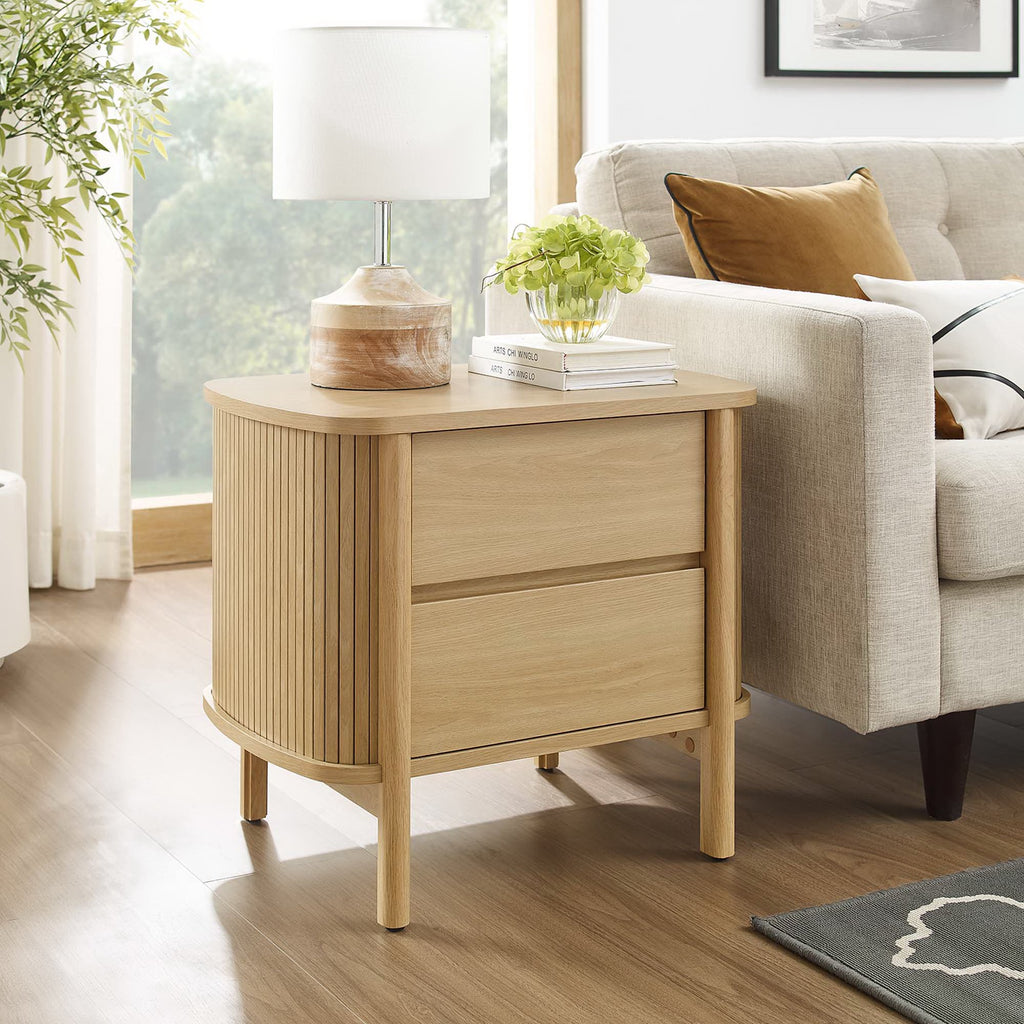 Cadence 2-Drawer Nightstand - Oak