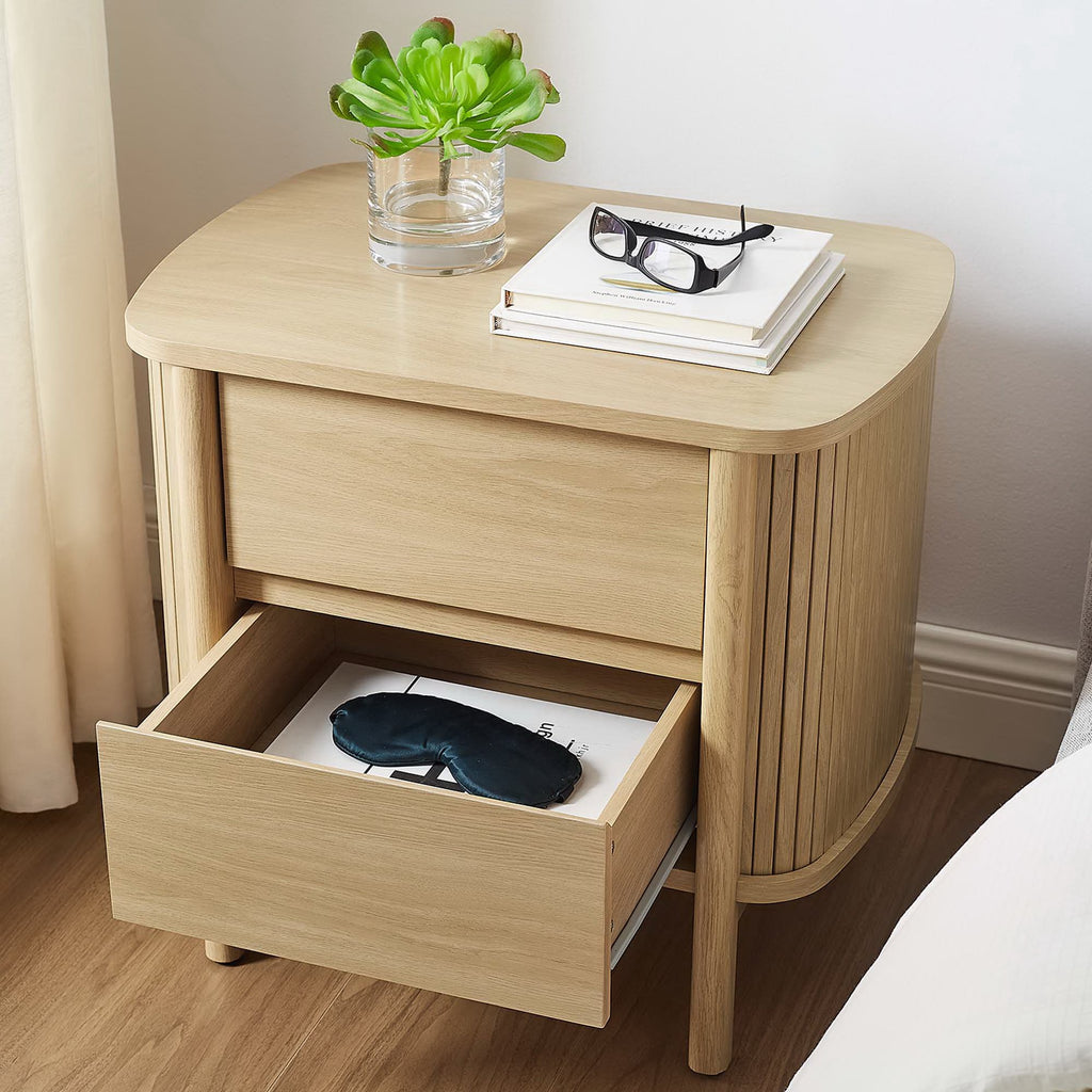 Cadence 2-Drawer Nightstand - Oak