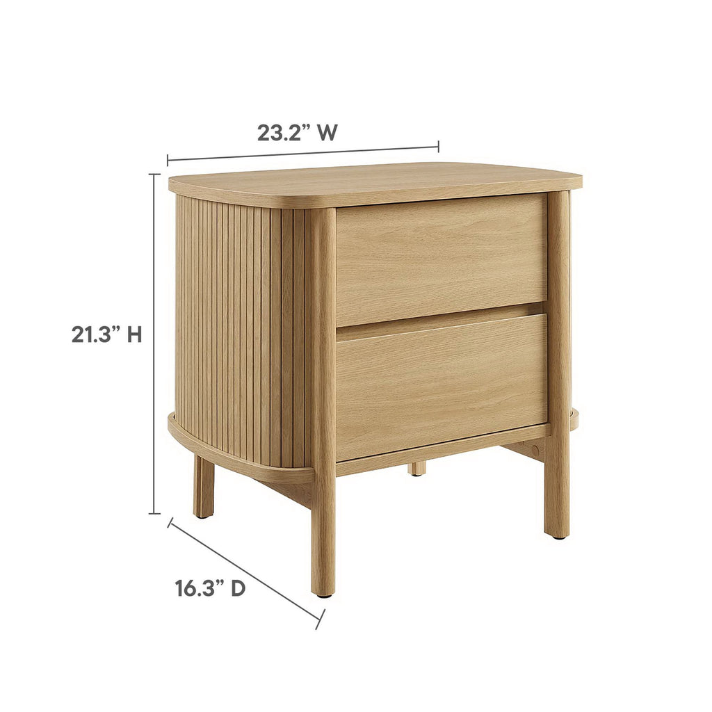 Cadence 2-Drawer Nightstand - Oak