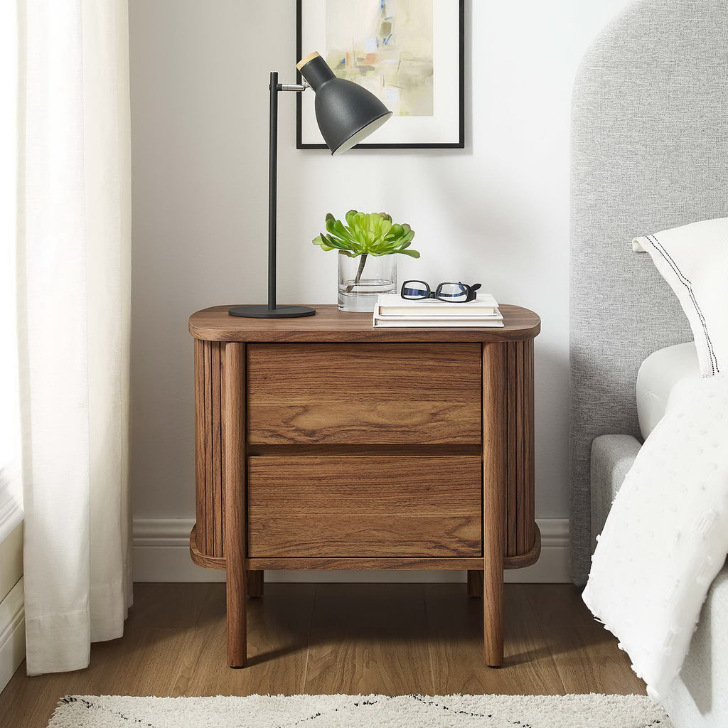 Cadence 2-Drawer Nightstand - Walnut