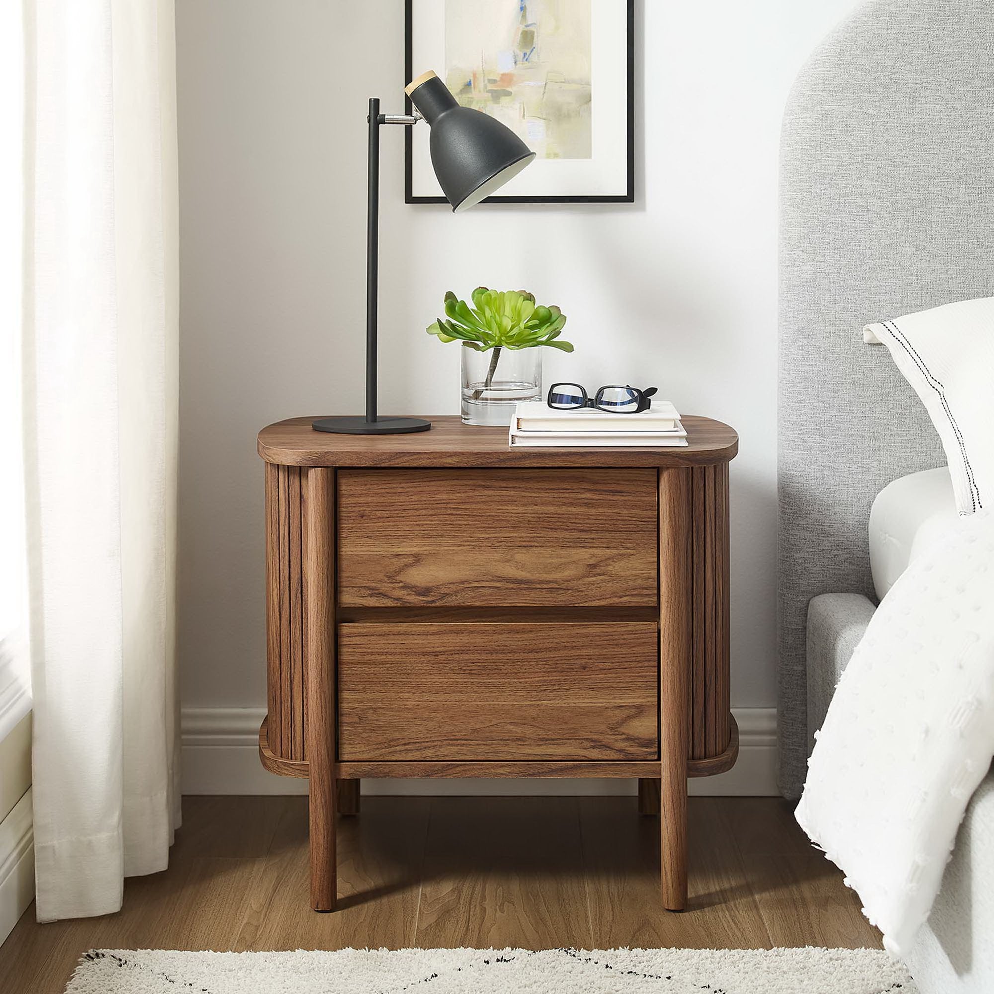 Cadence 2-Drawer Nightstand - Walnut