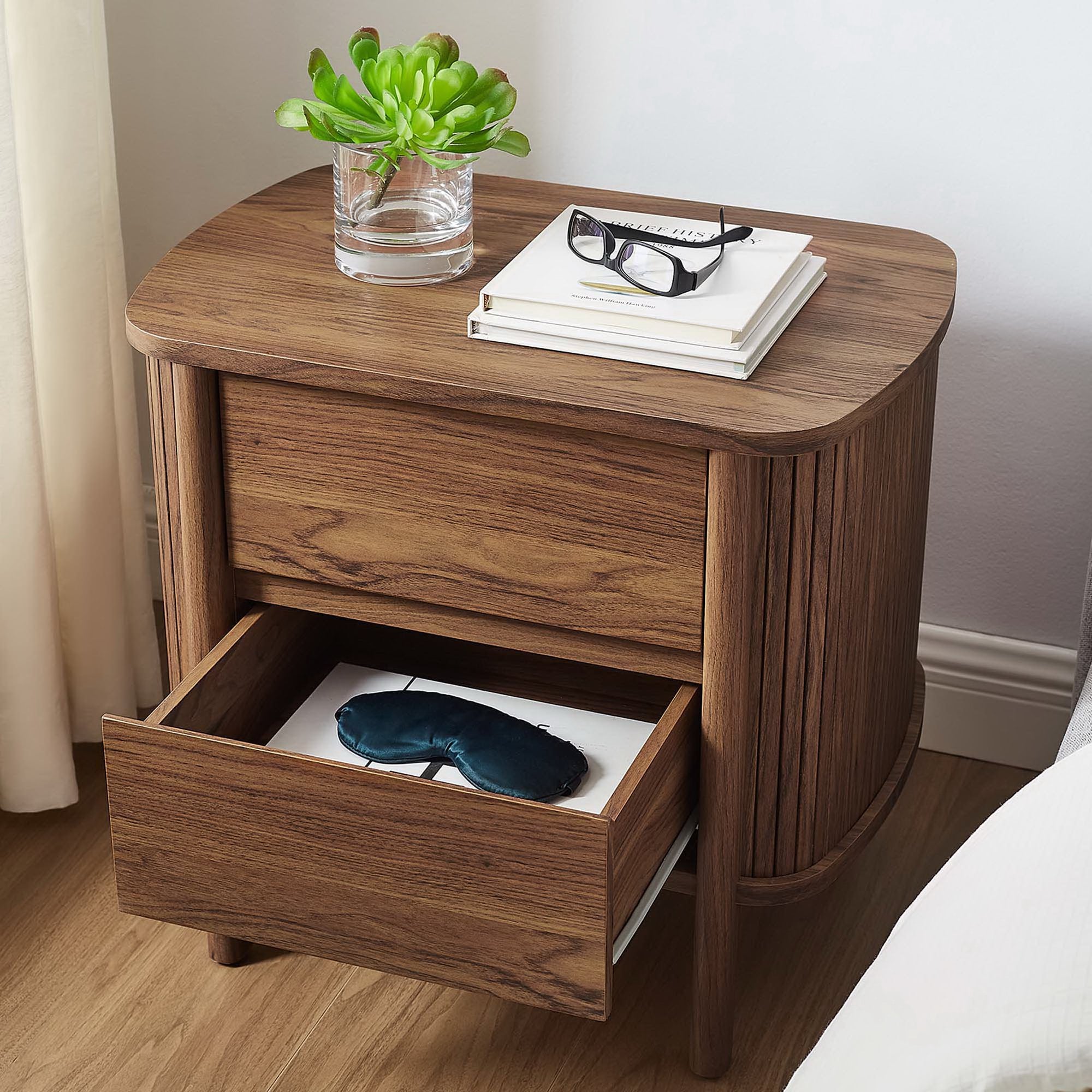 Cadence 2-Drawer Nightstand - Walnut