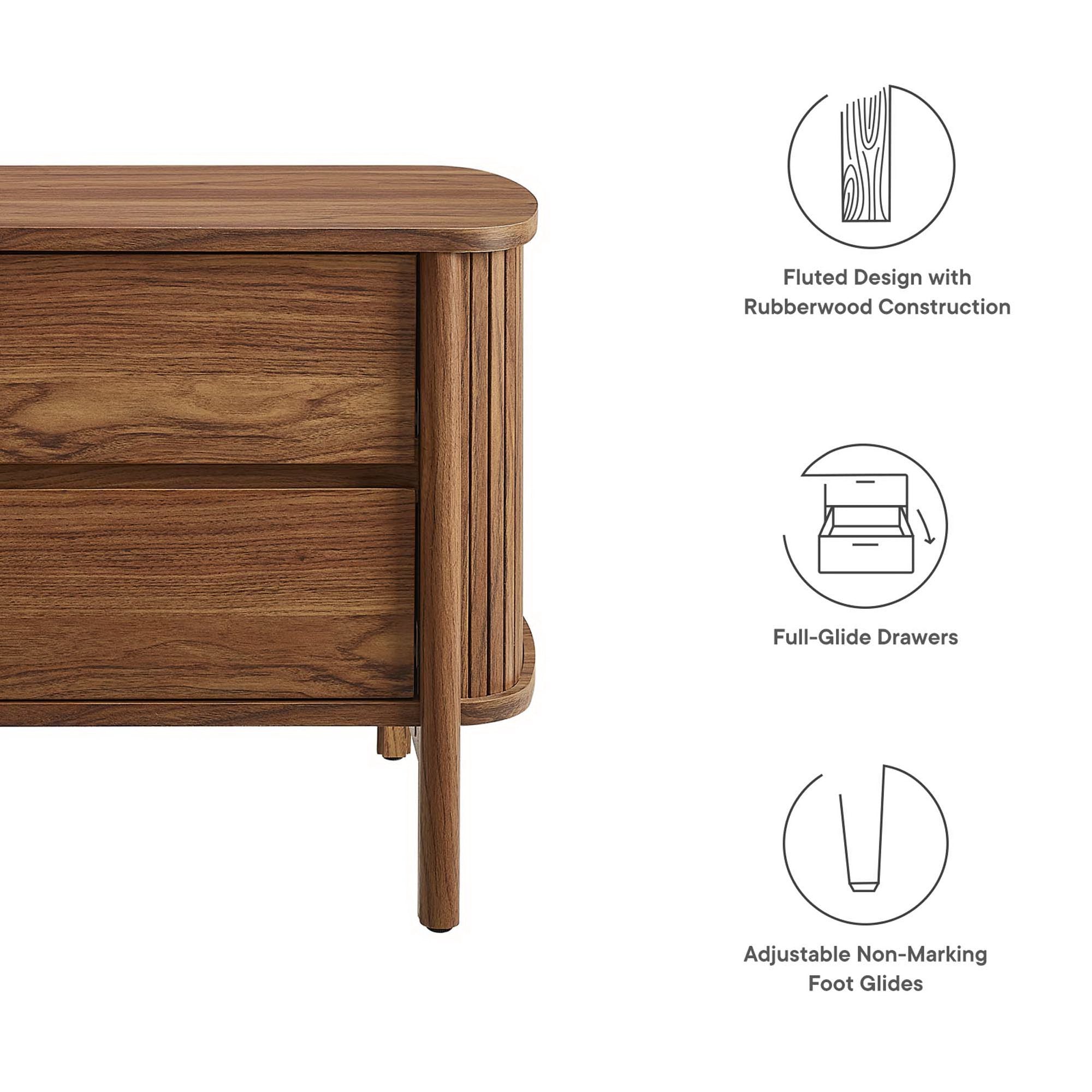 Cadence 2-Drawer Nightstand - Walnut