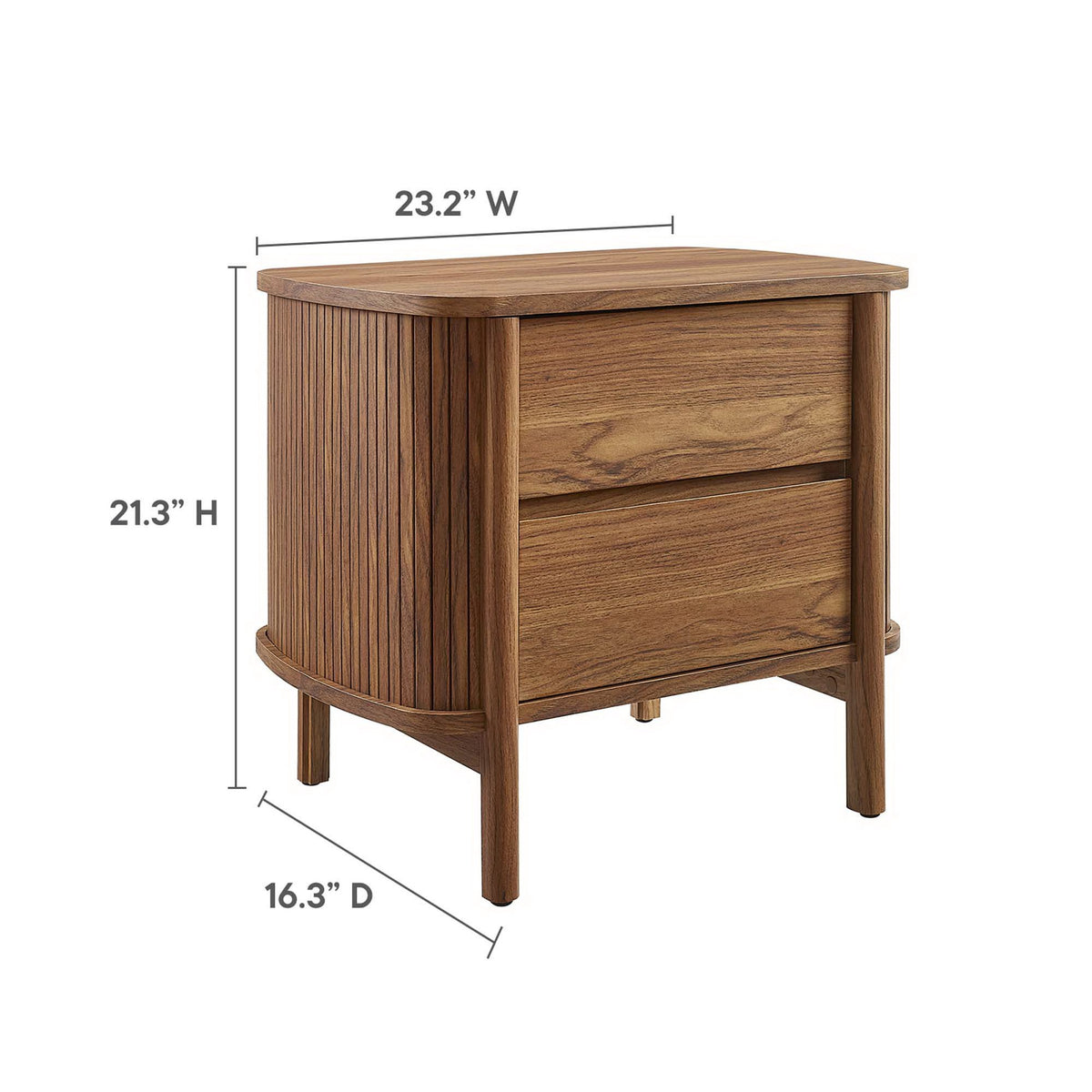 Cadence 2-Drawer Nightstand - Walnut