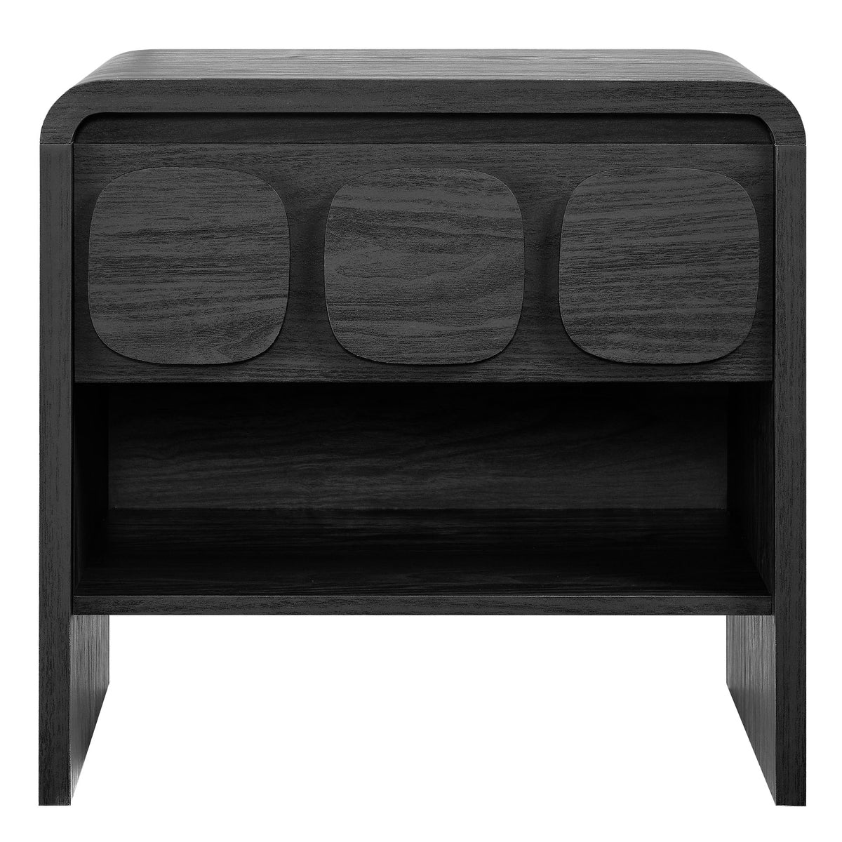 Toscana 1-Drawer Nightstand - Black