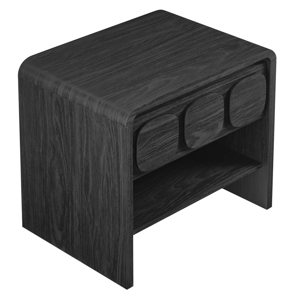 Toscana 1-Drawer Nightstand - Black