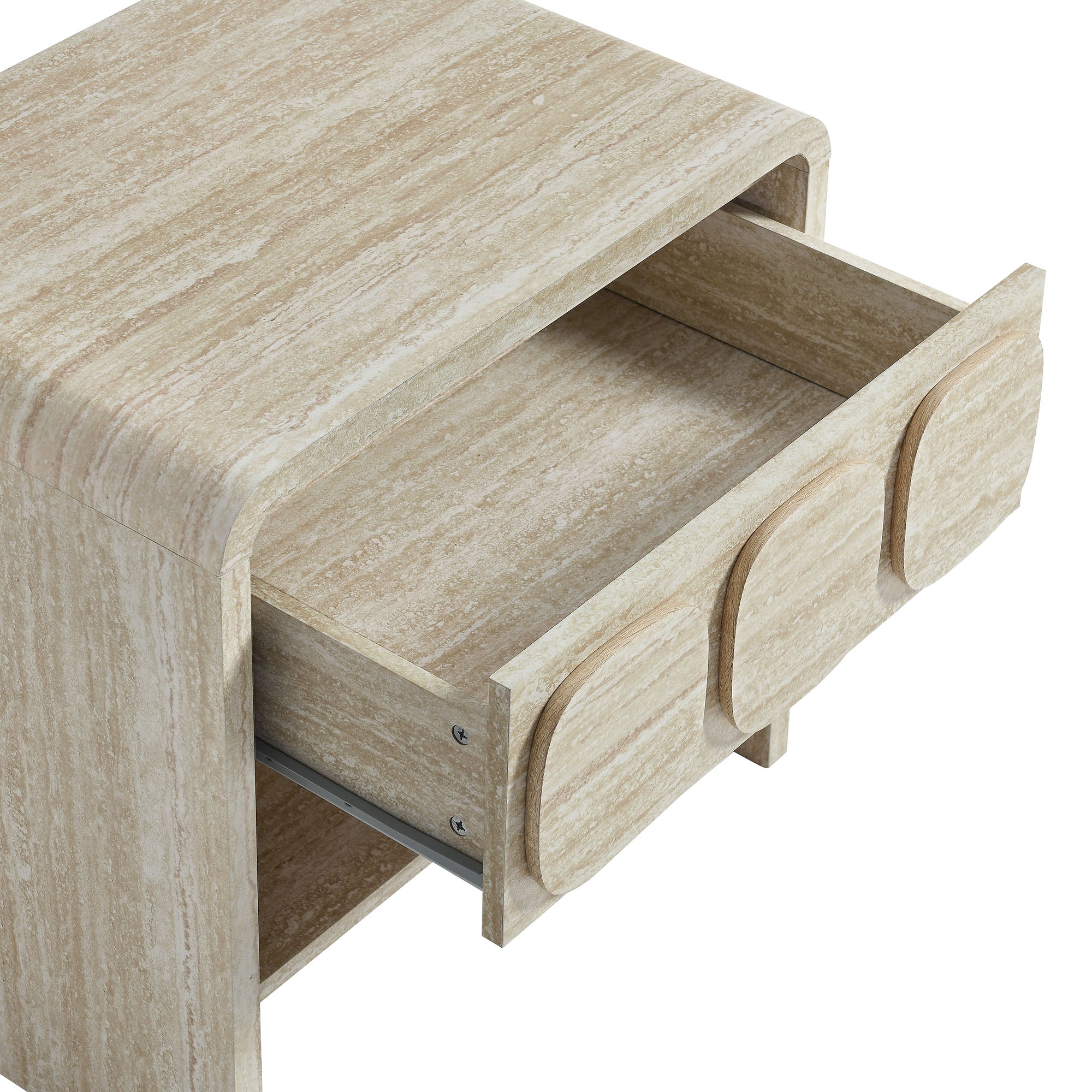Toscana 1-Drawer Nightstand - Travertine