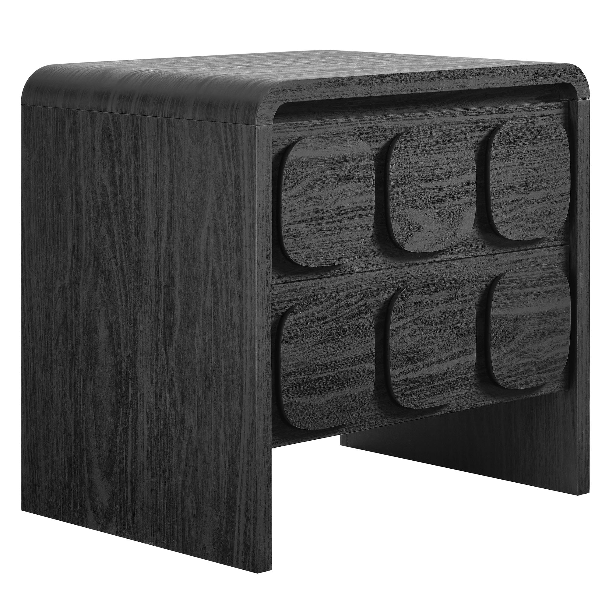 Toscana 2-Drawer Nightstand - Black
