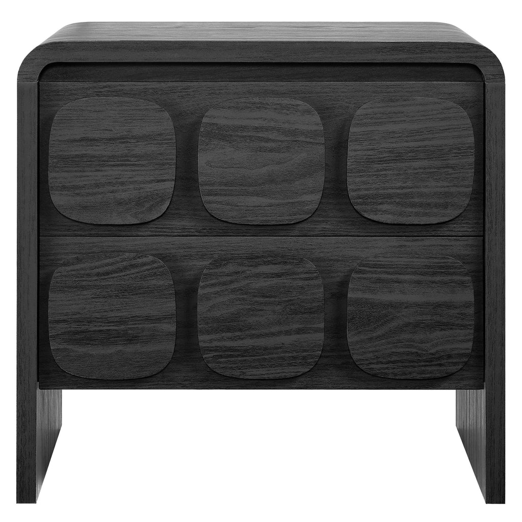 Toscana 2-Drawer Nightstand - Black