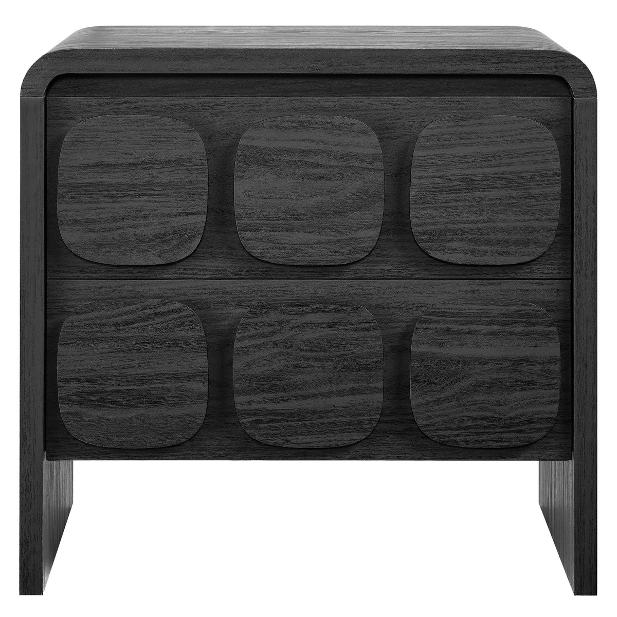 Toscana 2-Drawer Nightstand - Black