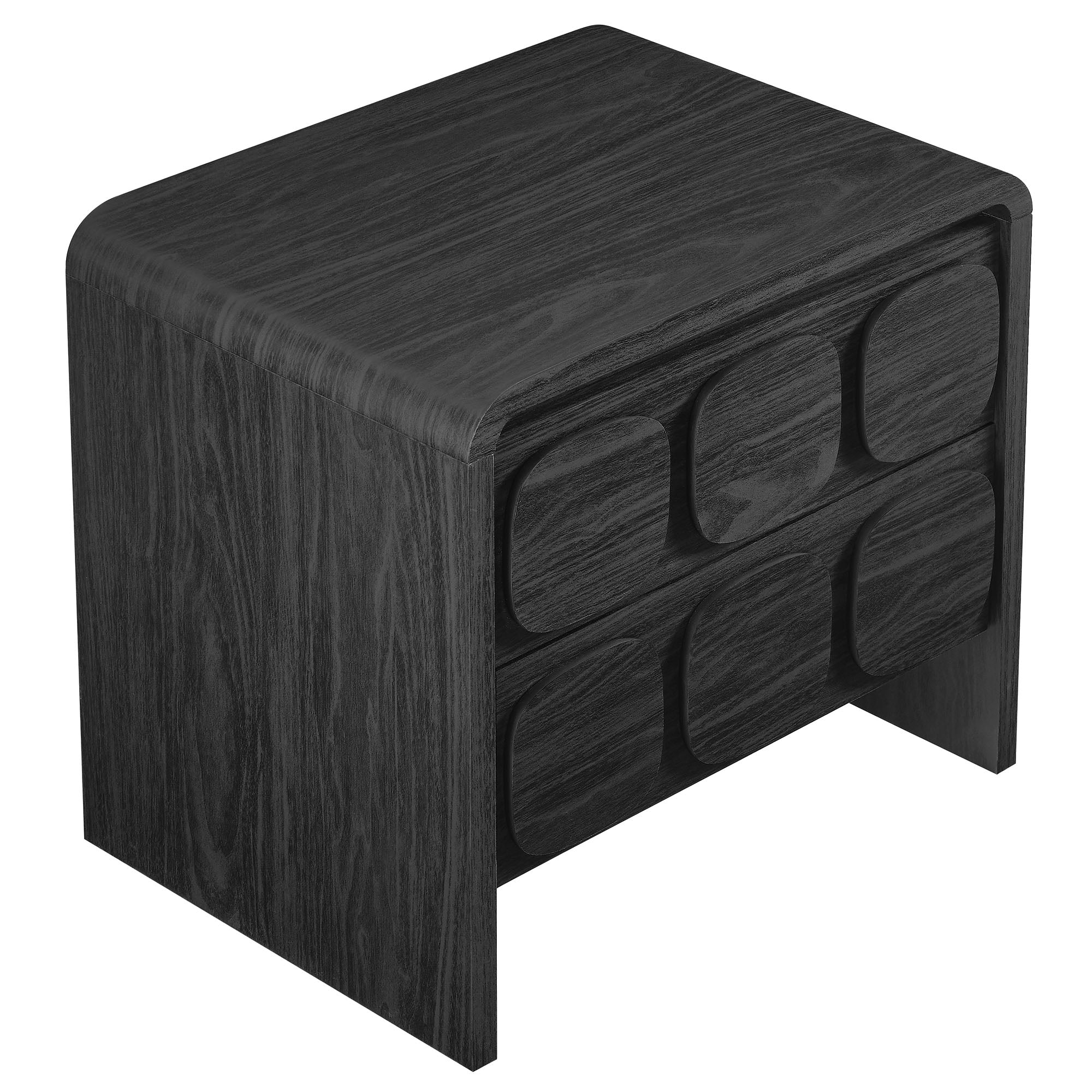 Toscana 2-Drawer Nightstand - Black