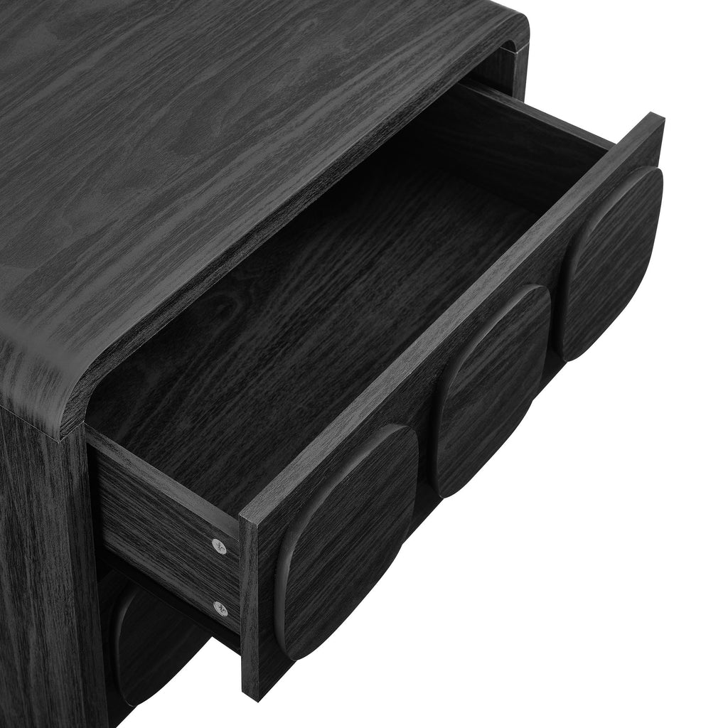 Toscana 2-Drawer Nightstand - Black