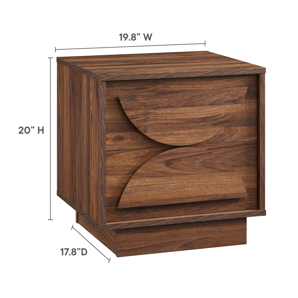 Bulwark 2-Drawer Nightstand - Walnut