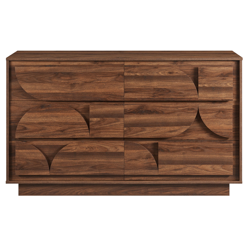 Bulwark 6-Drawer Dresser - Walnut