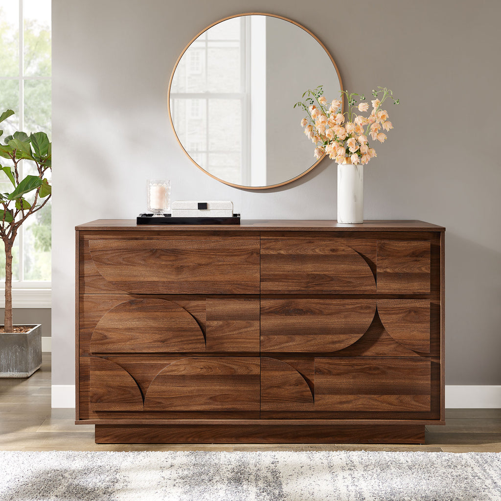 Bulwark 6-Drawer Dresser - Walnut