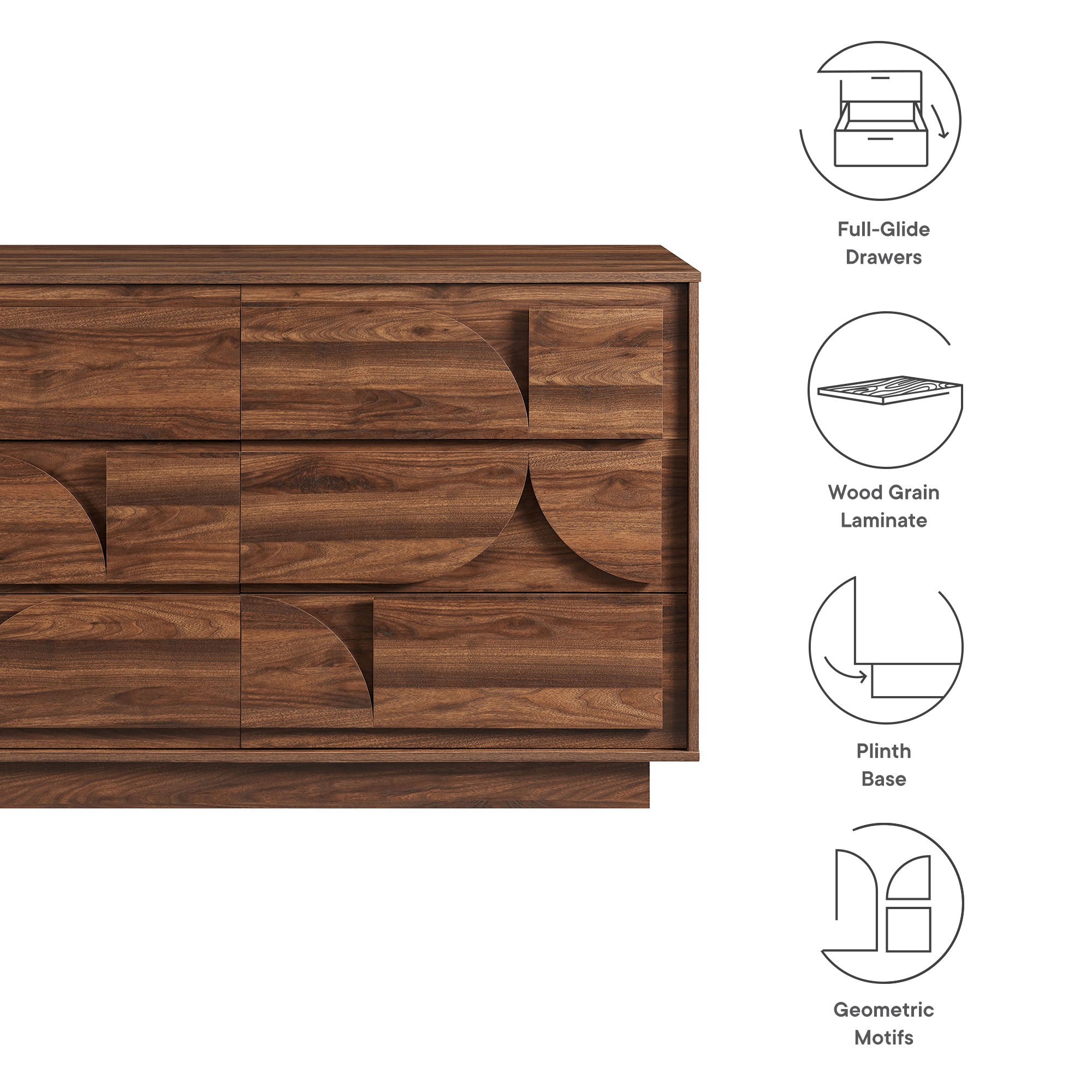 Bulwark 6-Drawer Dresser - Walnut