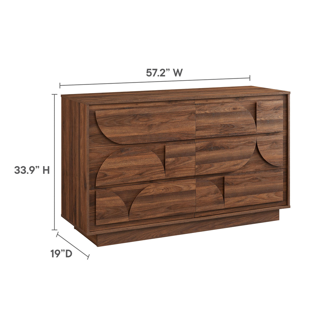 Bulwark 6-Drawer Dresser - Walnut