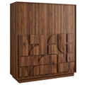 Bulwark 3-Door Wardrobe Closet - Walnut
