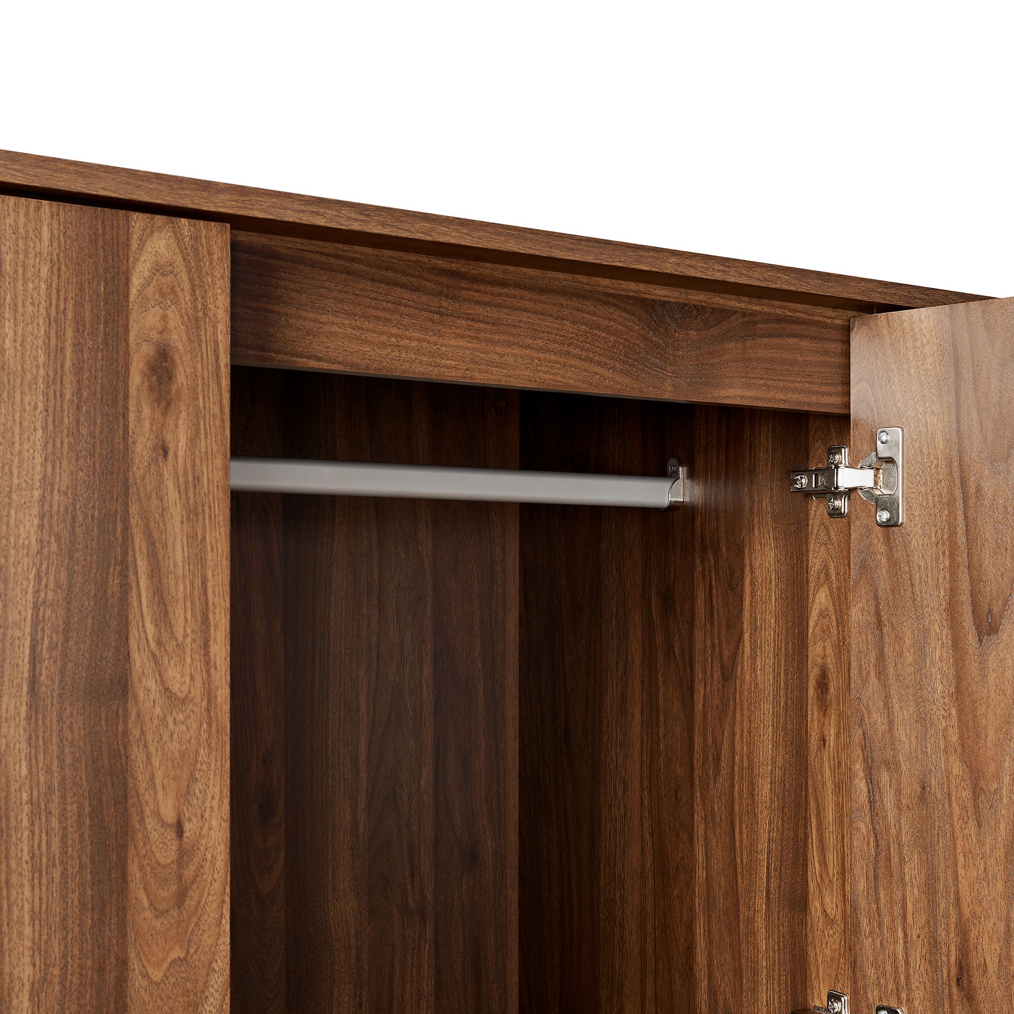 Bulwark 3-Door Wardrobe Closet - Walnut